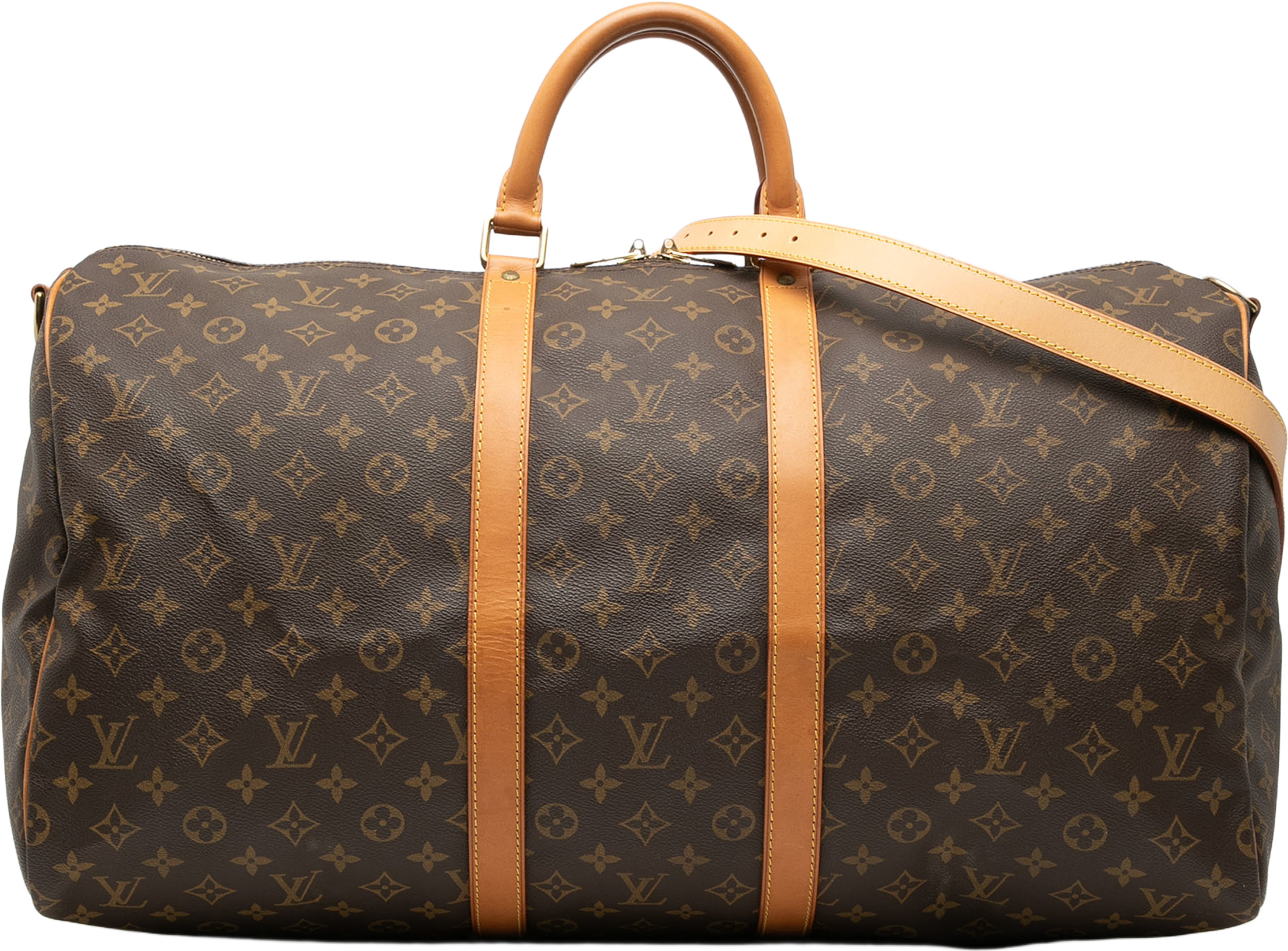 Louis Vuitton Monogram Keepall Bandouliere 55, från Luxclusif, i färgen brown. Klicka för att öppna bilden i stort format