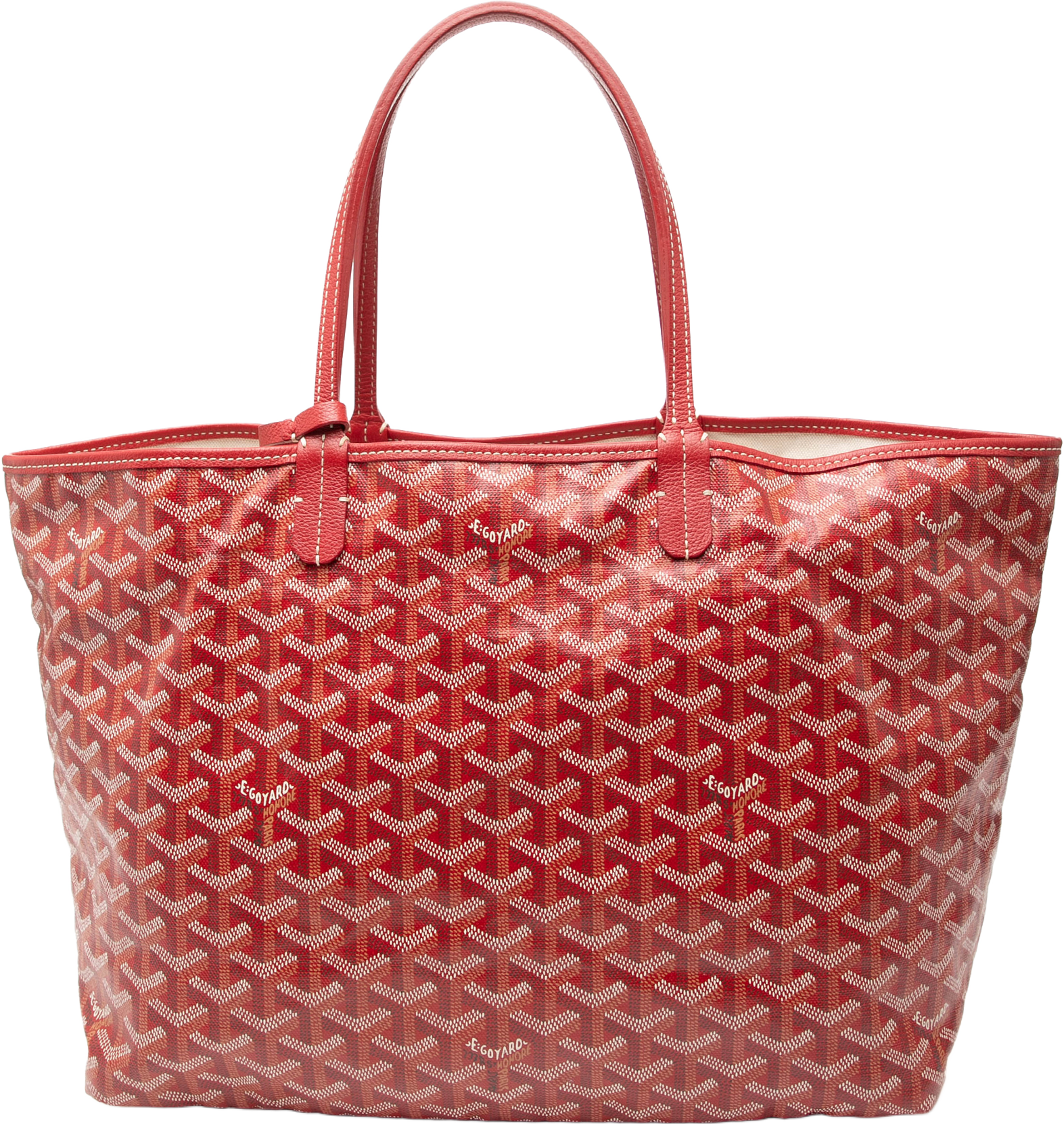 Goyard Goyardine Saint Louis Pm, från Luxclusif, i färgen red. Klicka för att öppna bilden i stort format