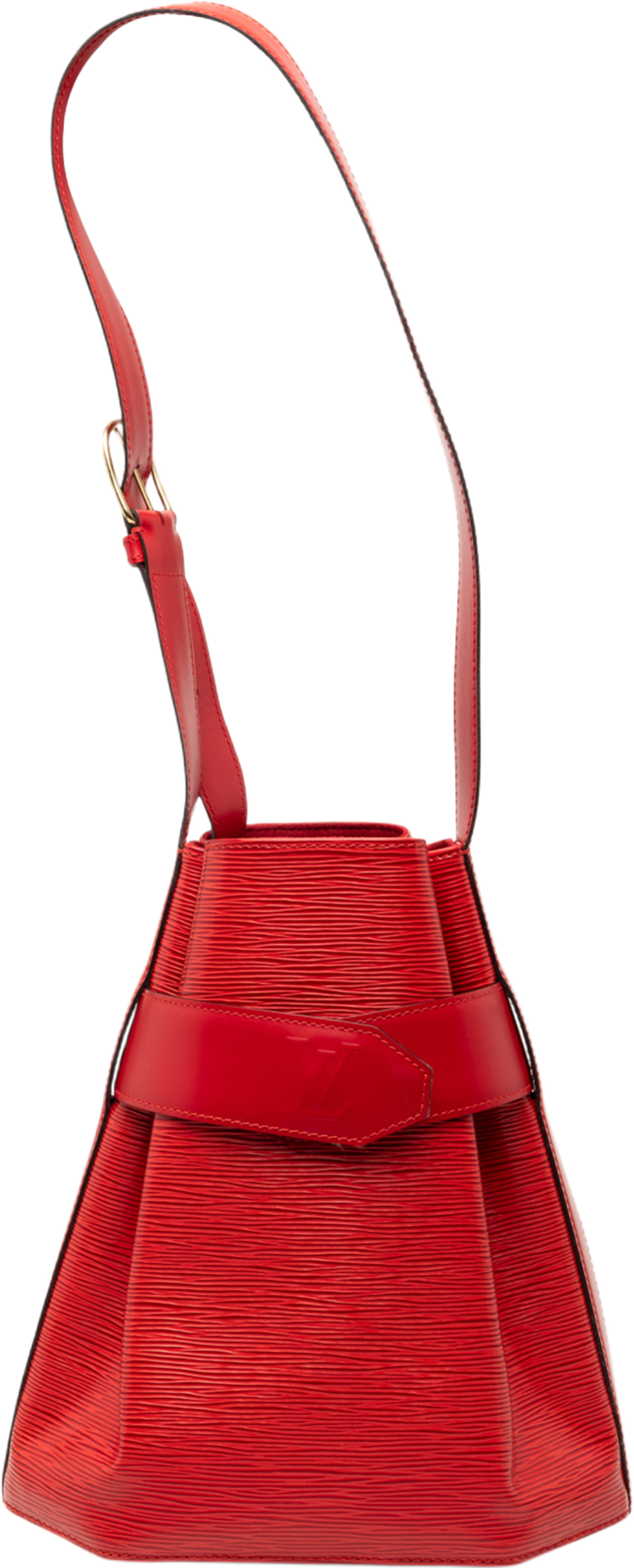 Louis Vuitton Epi Sac D Epaule Pm, från Luxclusif, i färgen red. Klicka för att öppna bilden i stort format