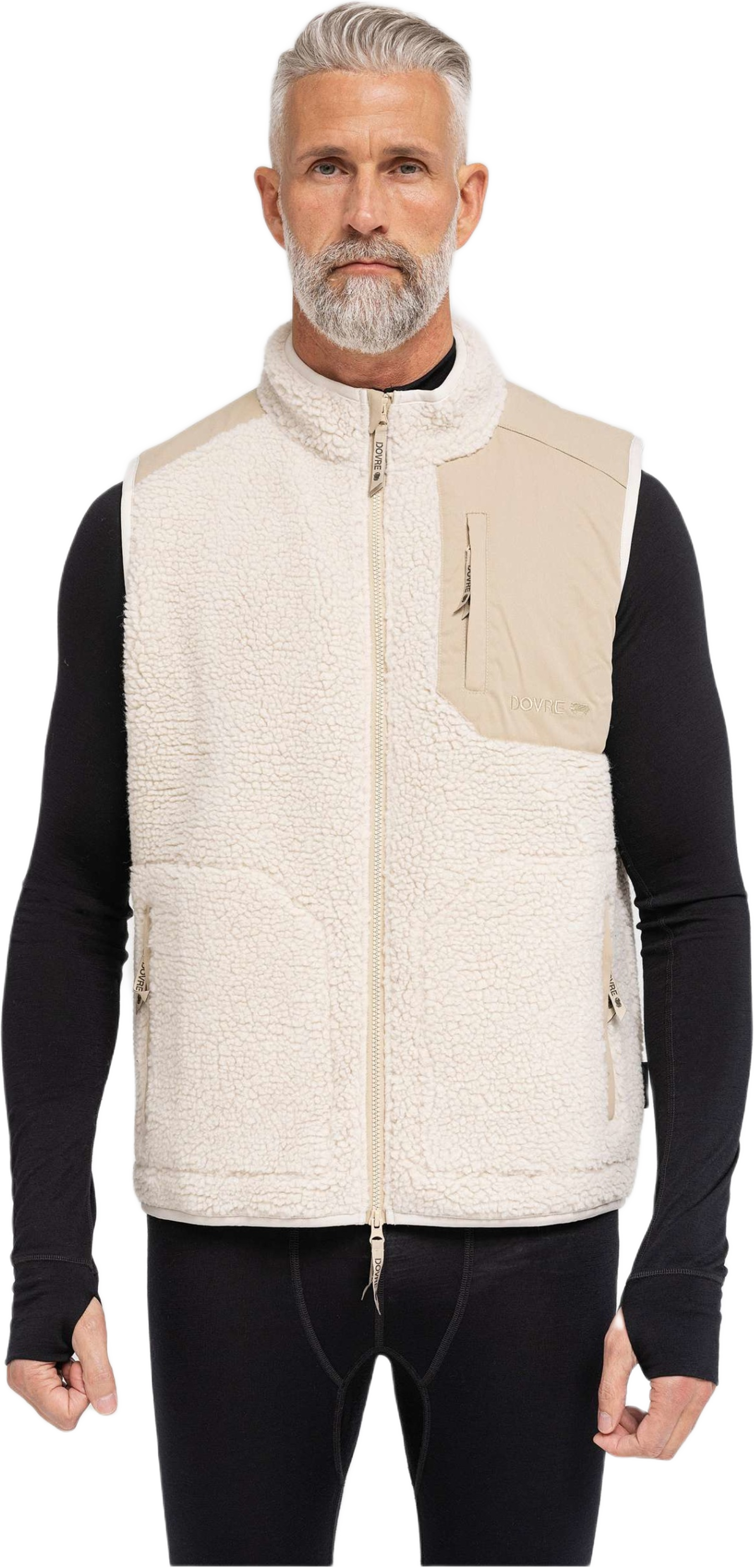 Teddy Fleece Väst | Polyester | Beige