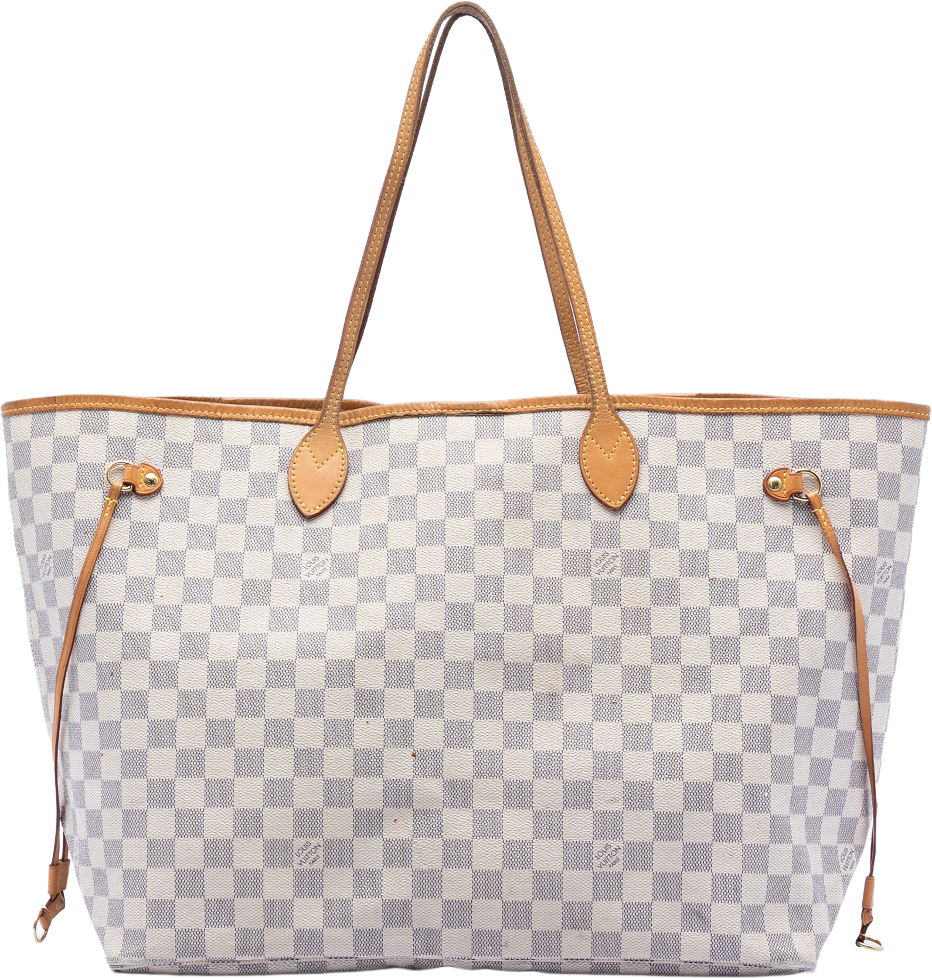 Louis Vuitton Damier Azur Neverfull Gm, från Luxclusif, i färgen white. Klicka för att öppna bilden i stort format