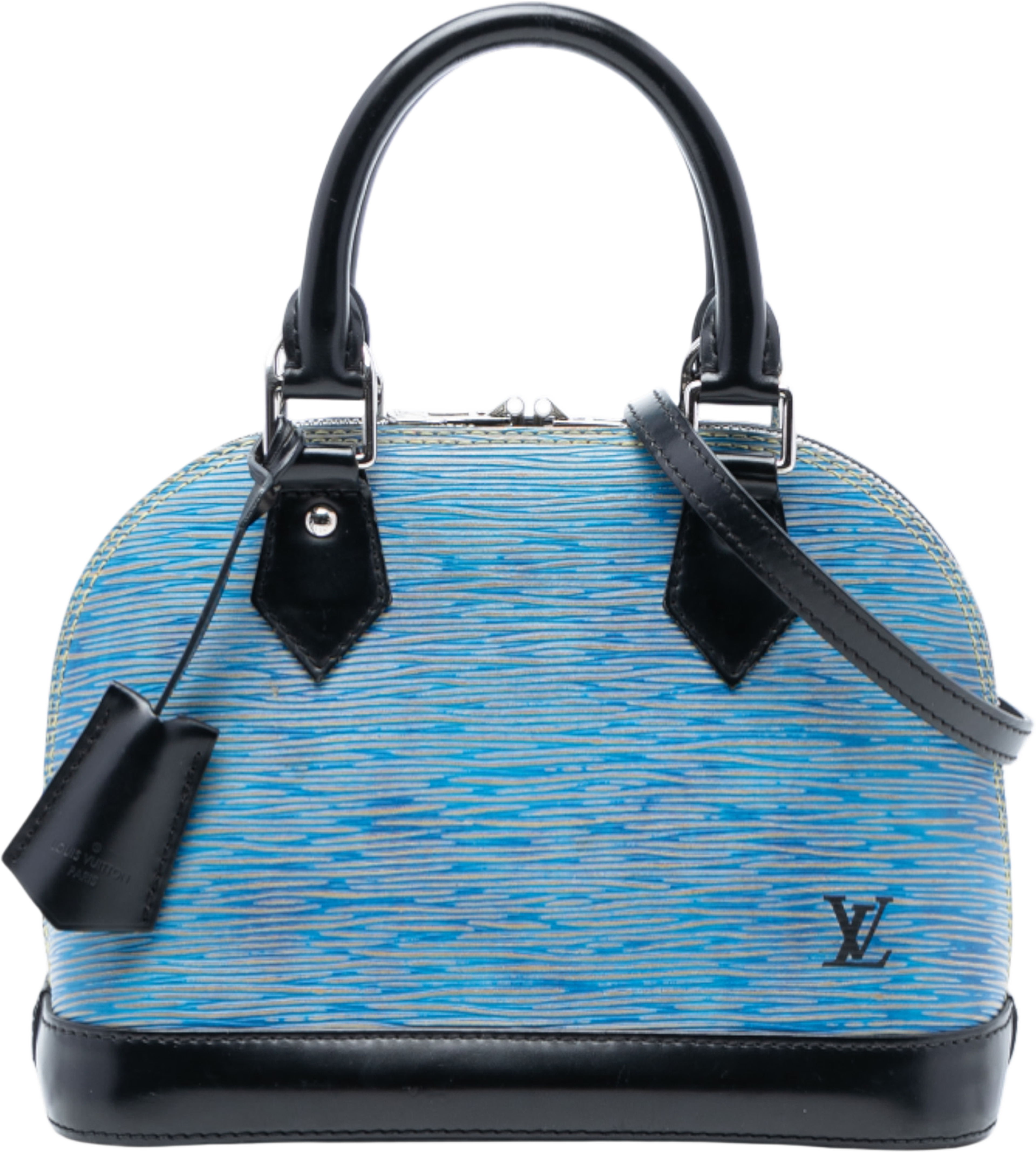 Louis Vuitton Epi Denim Alma Bb, från Luxclusif, i färgen blue. Klicka för att öppna bilden i stort format