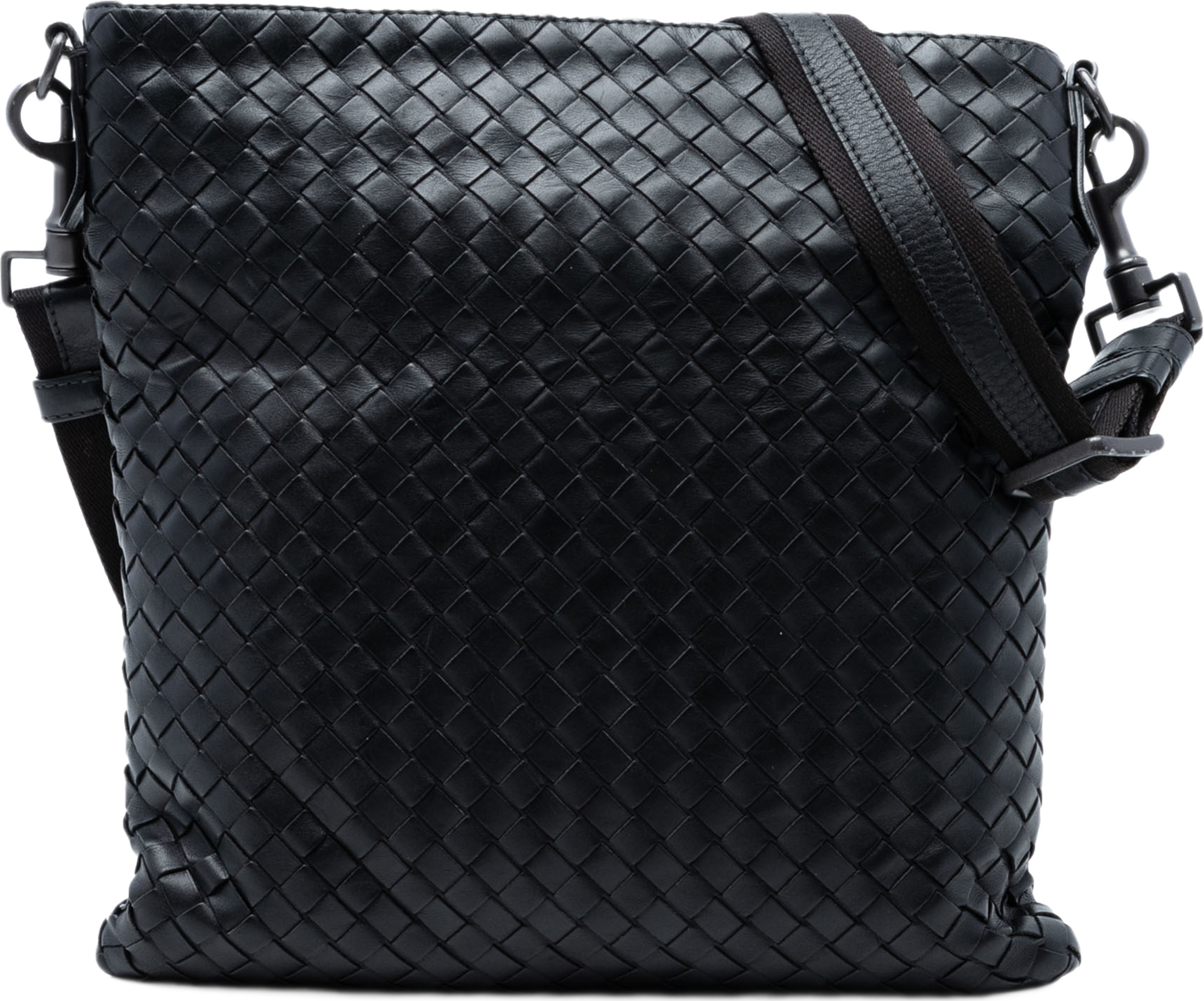 Bottega Veneta Nappa Intrecciato Vn Crossbody, från Luxclusif, i färgen black. Klicka för att öppna bilden i stort format