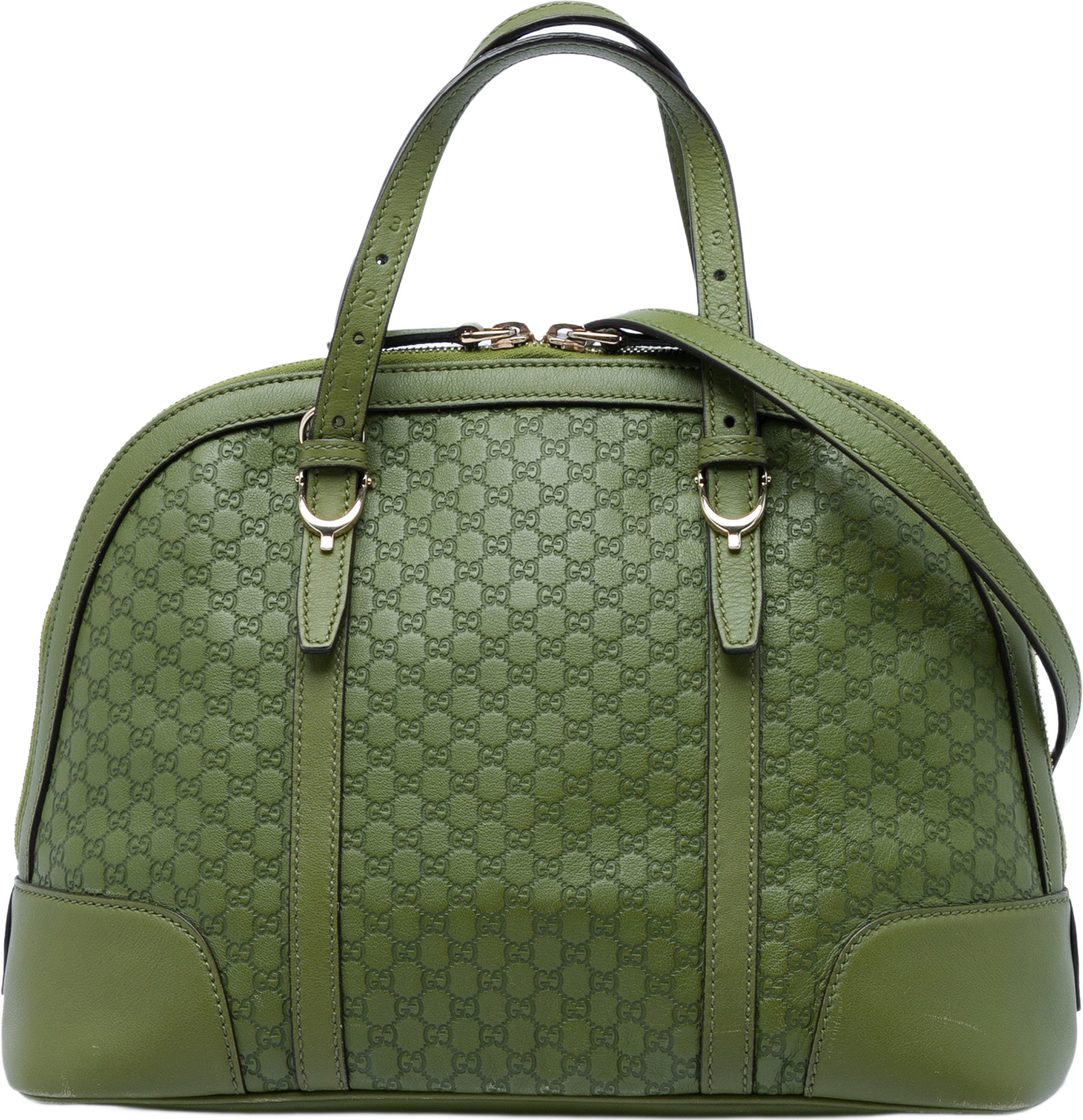 Gucci Small Microguccissima Nice Dome Satchel, från Luxclusif, i färgen grön. Klicka för att öppna bilden i stort format