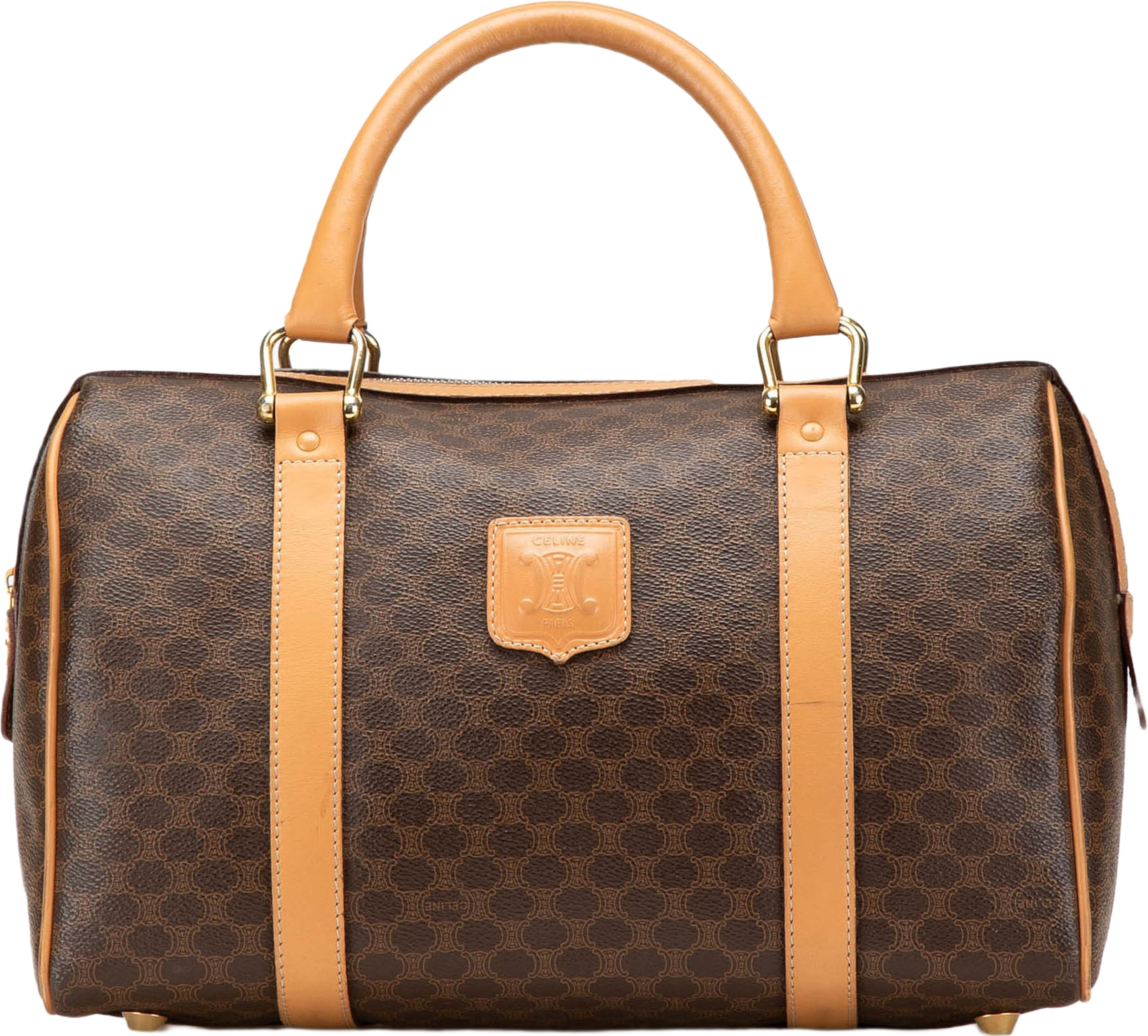 Celine Macadam Coated Canvas Boston Bag