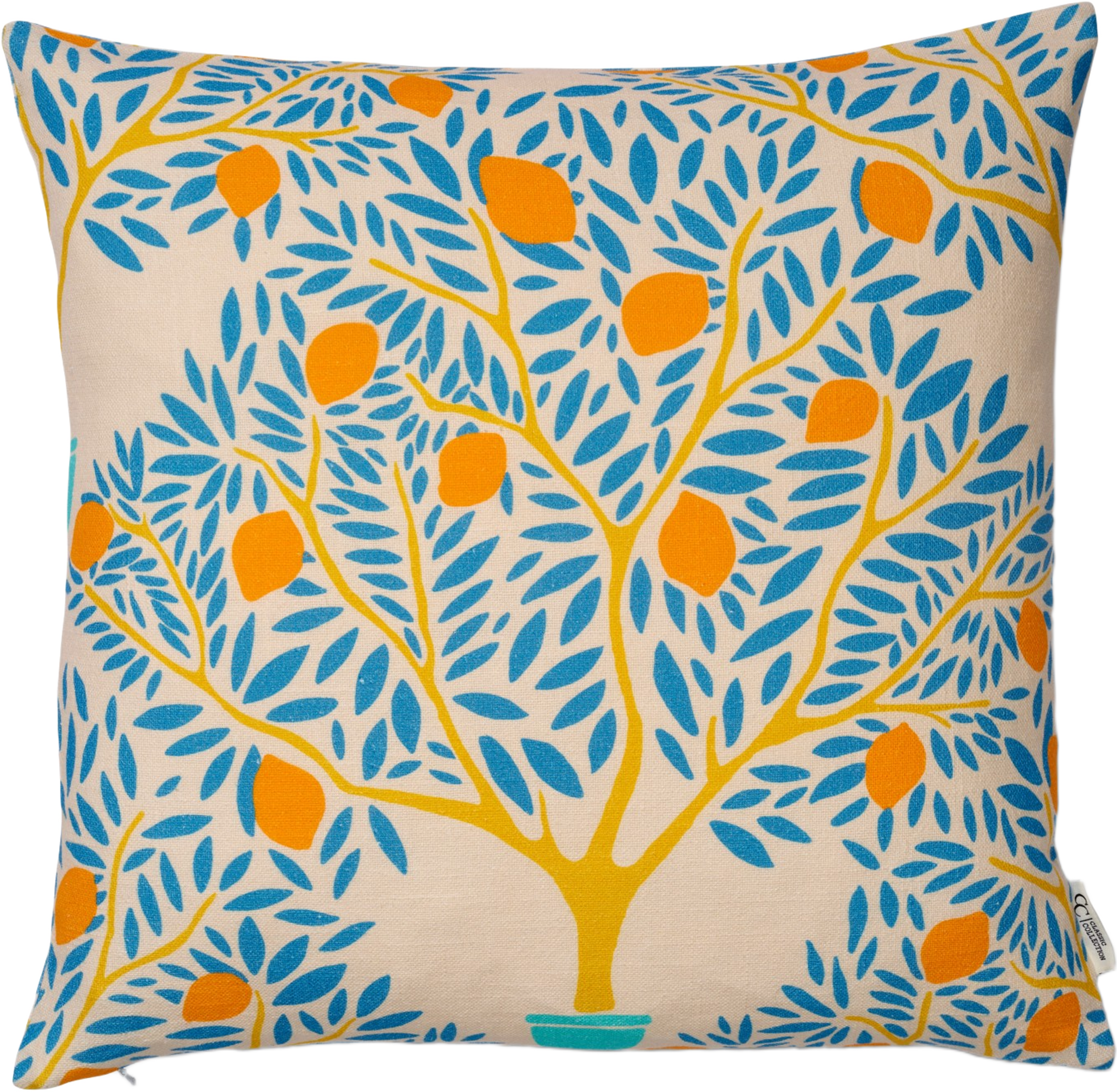 Kuddfodral Lemon Garden 50x50cm, från Classic Collection, i färgen blå.