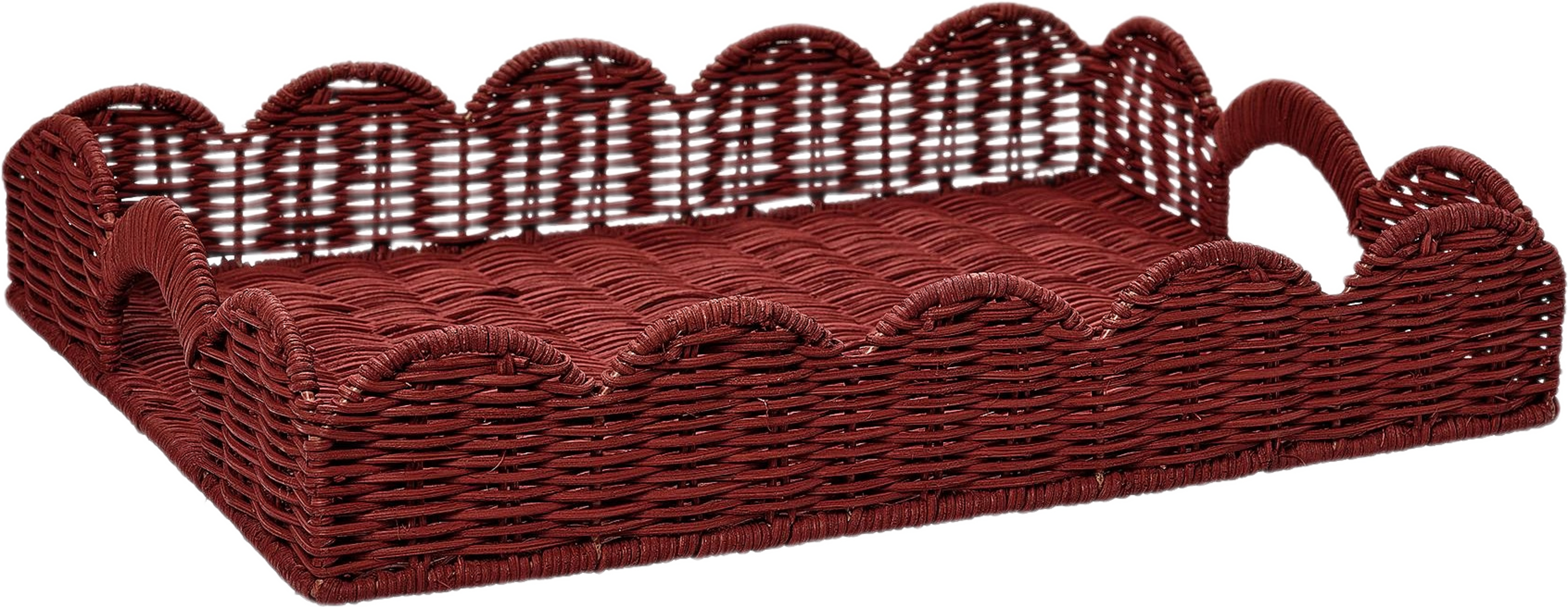 Classic Scallop Rottingbricka - 30x40 Cm, från Pick A Poppy, i färgen burgundy. Klicka för att öppna bilden i stort format