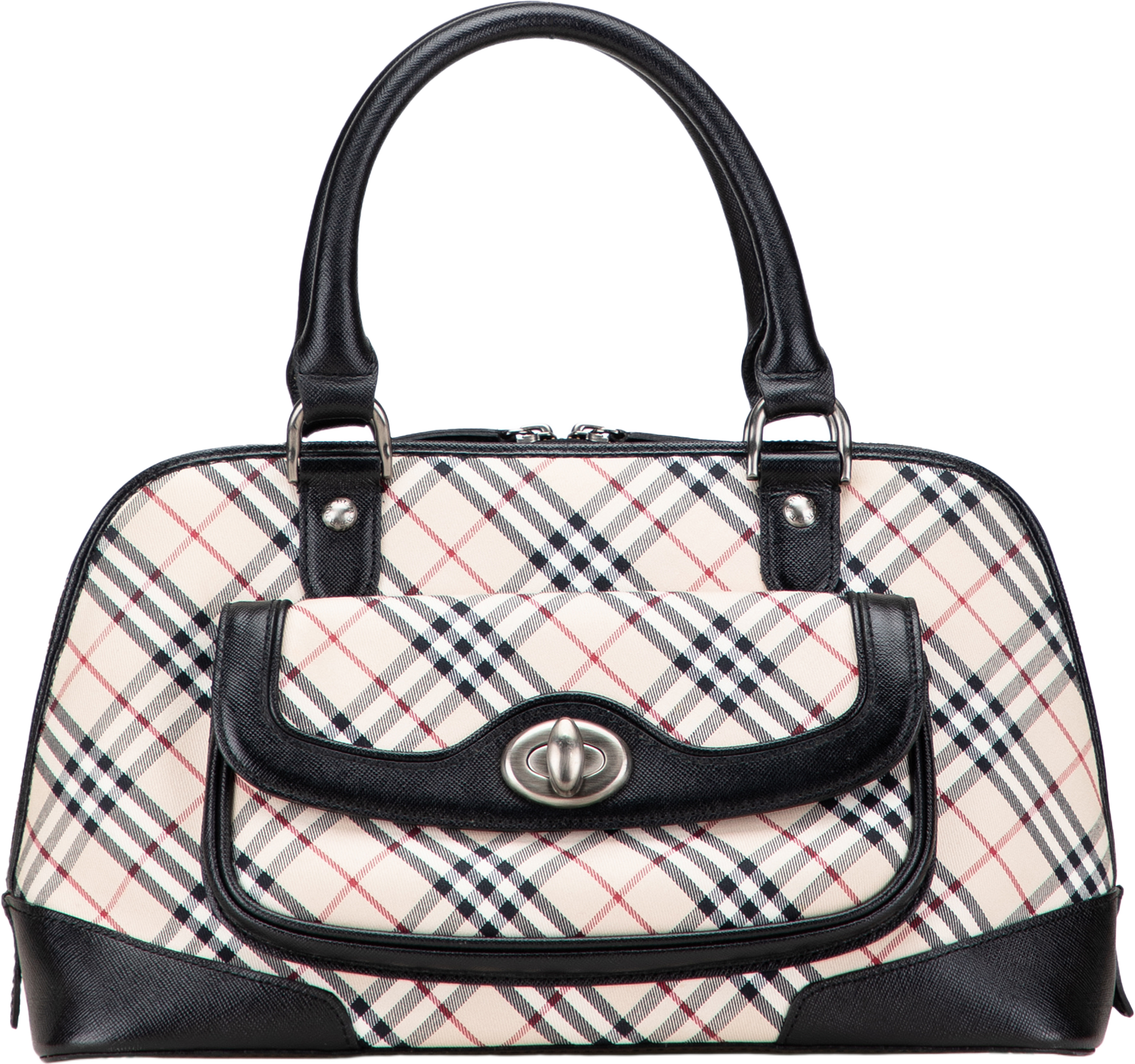 Burberry Nova Check Canvas Handbag, från Luxclusif, i färgen beige. Klicka för att öppna bilden i stort format