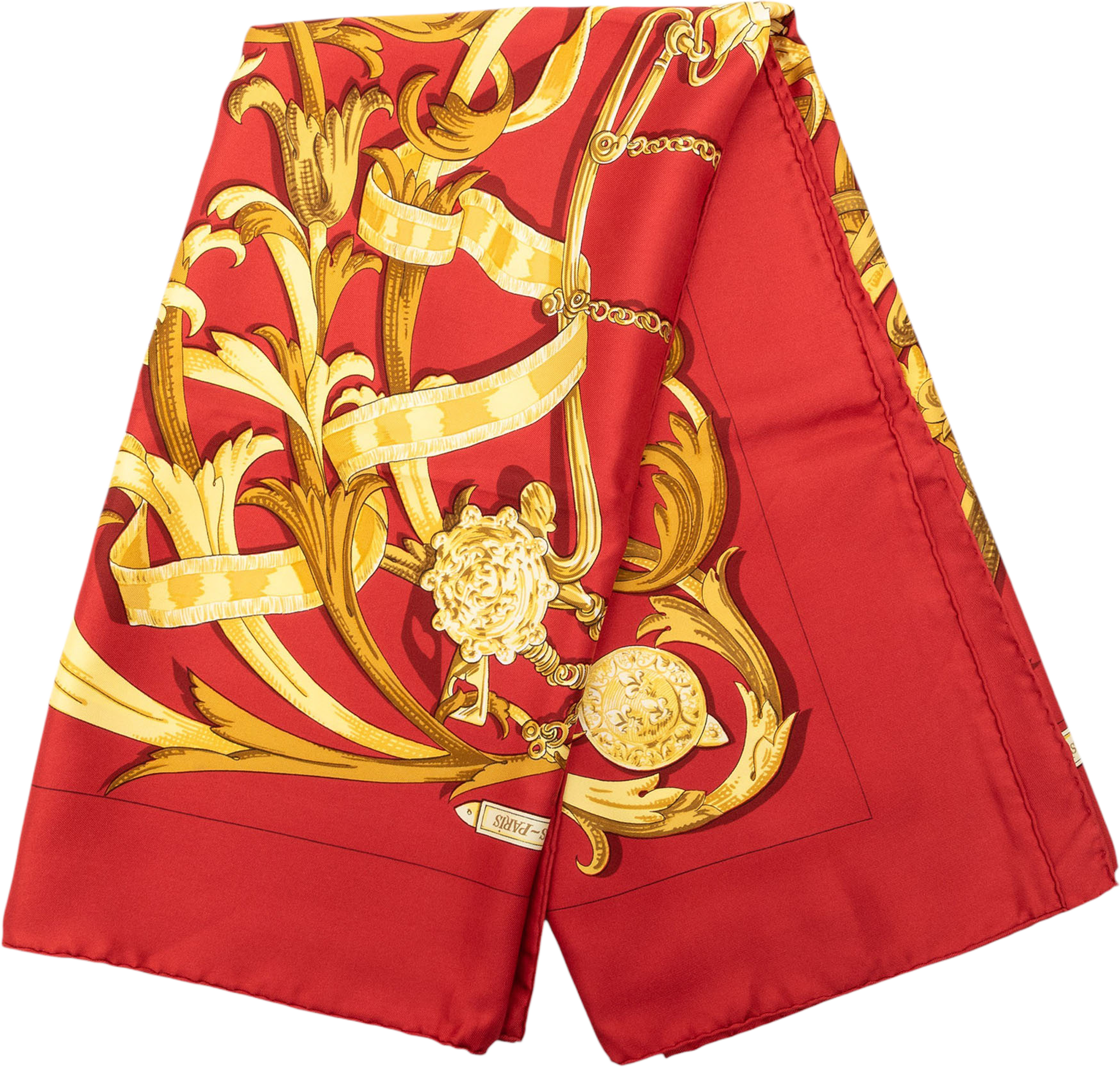 Hermès Le Mors A La Conetable Silk Scarf 90, från Luxclusif, i färgen red. Klicka för att öppna bilden i stort format