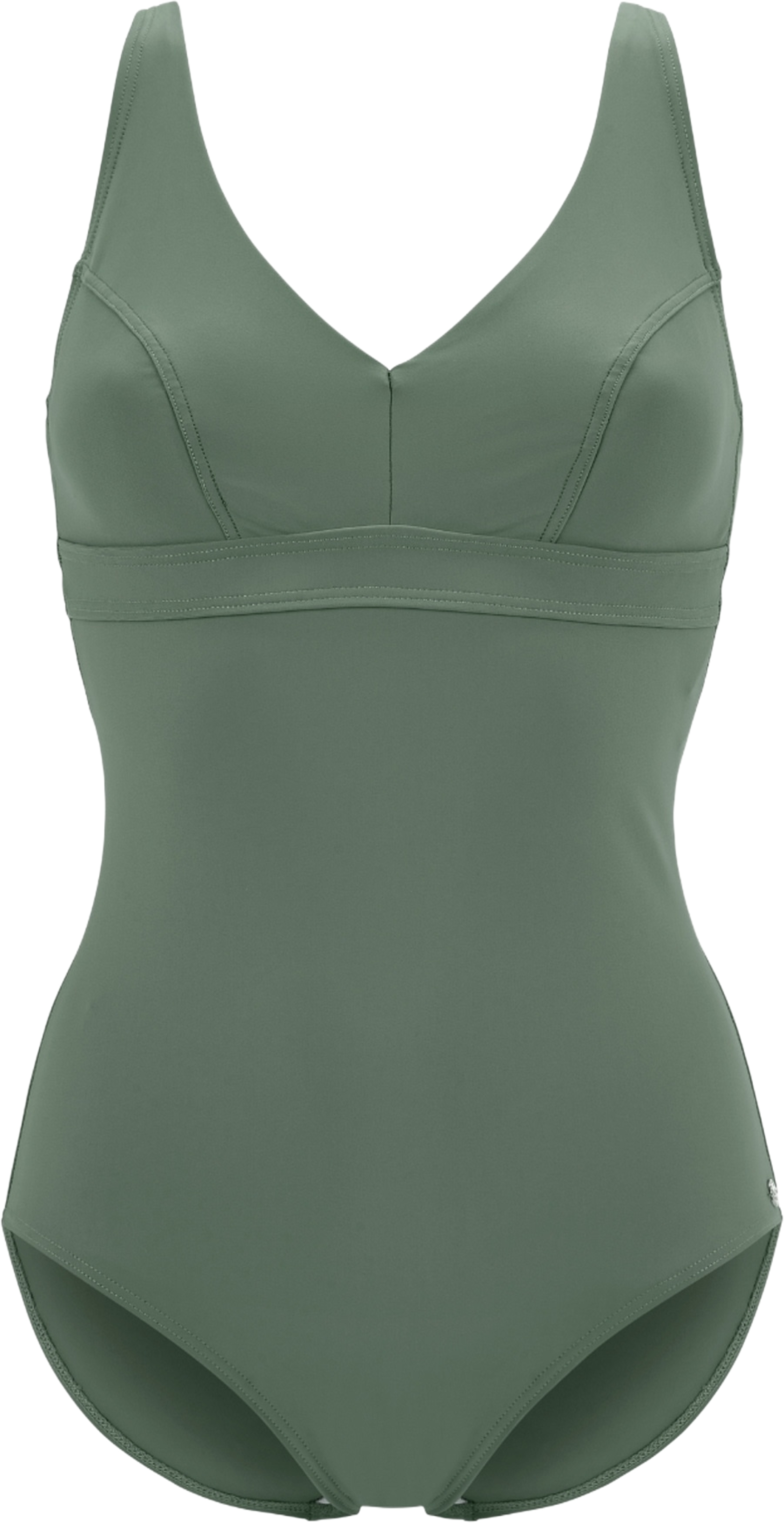 Sorrento Excellent Baddräkt, från Swegmark, i färgen olive green. Klicka för att öppna bilden i stort format