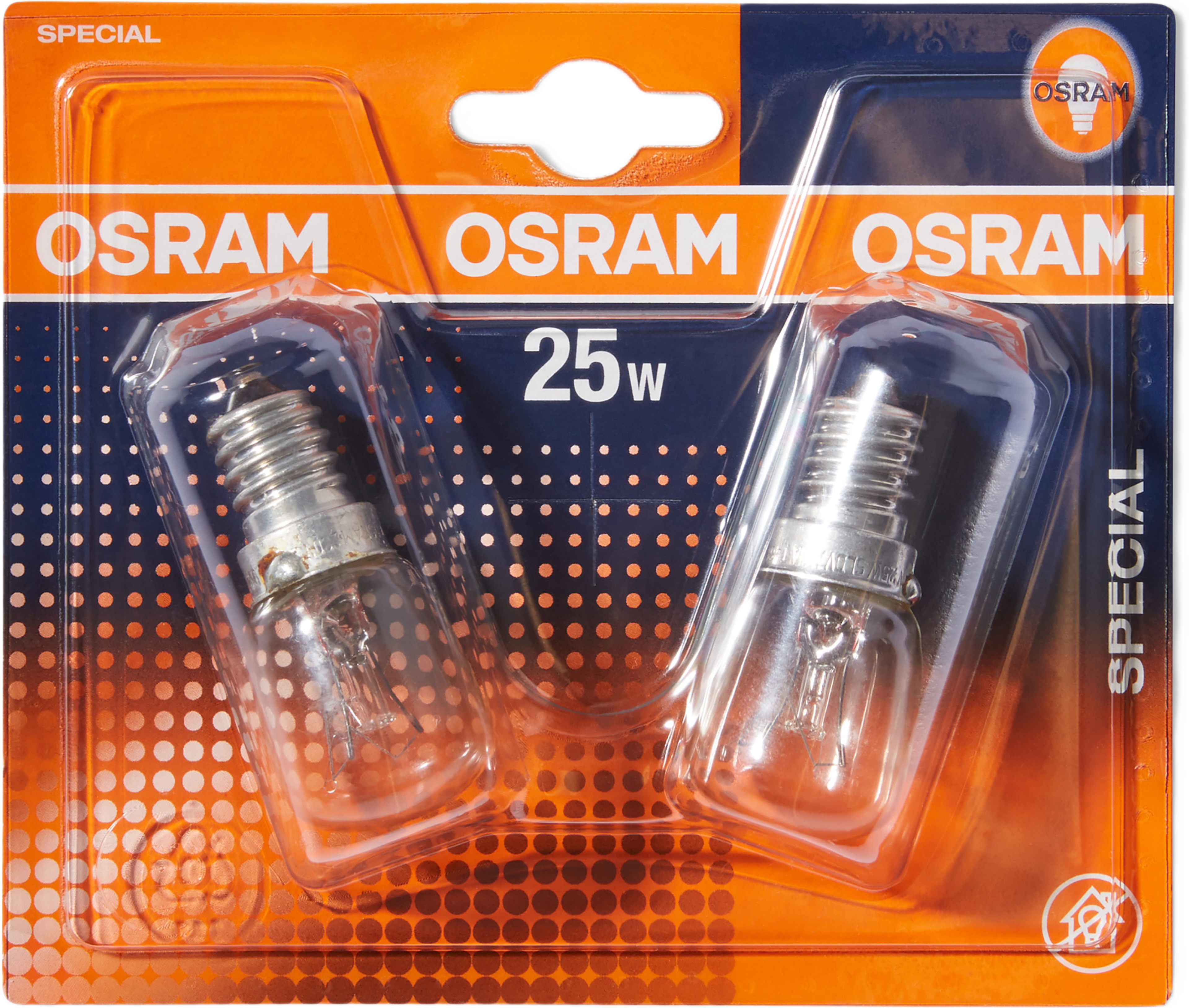 Päronlampa 25 W E14, 2-pack