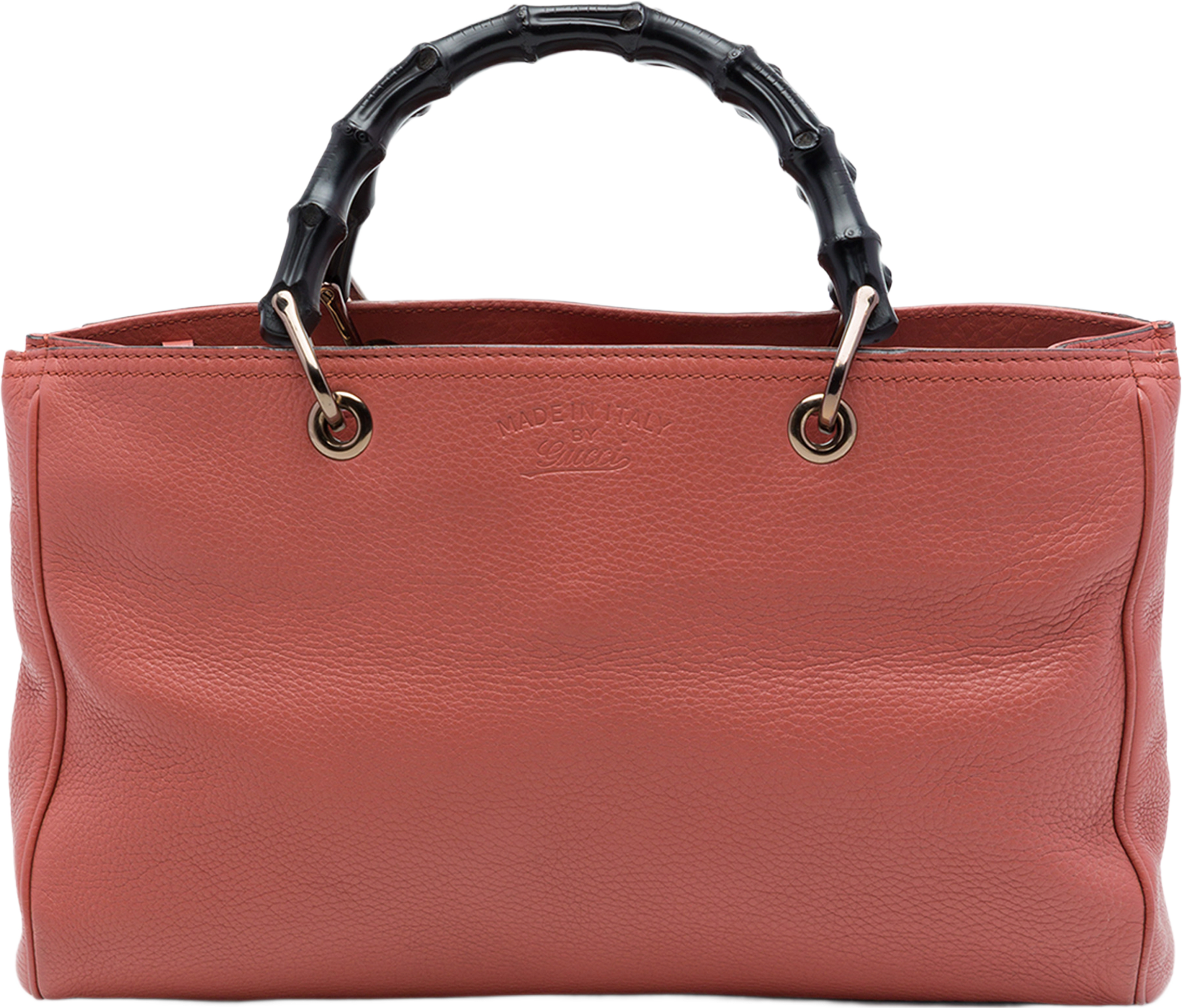Gucci Medium Calfskin Bamboo Shopper Satchel, från Luxclusif, i färgen rosa. Klicka för att öppna bilden i stort format