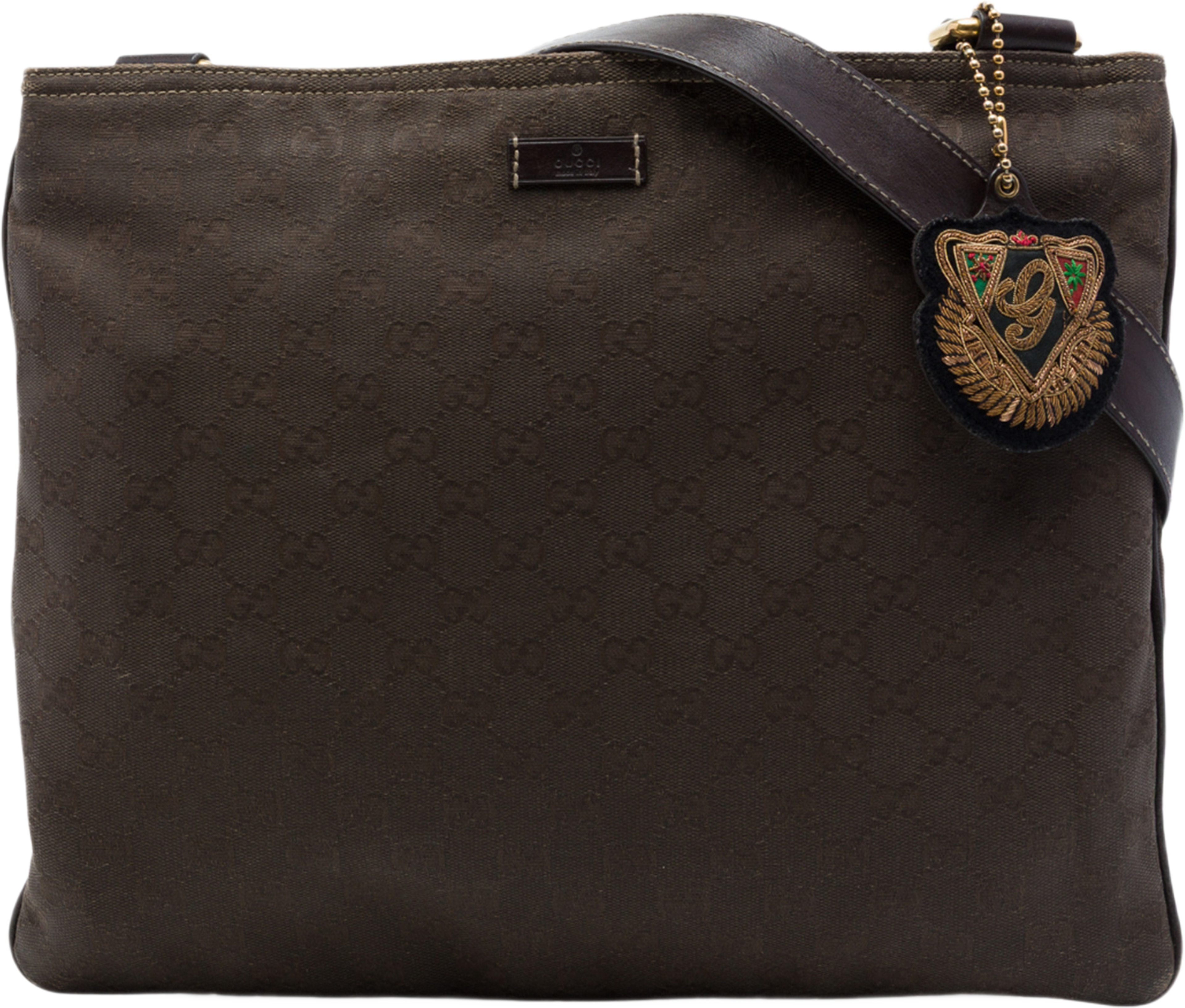 Gucci Gg Canvas Crossbody, från Luxclusif, i färgen brun. Klicka för att öppna bilden i stort format