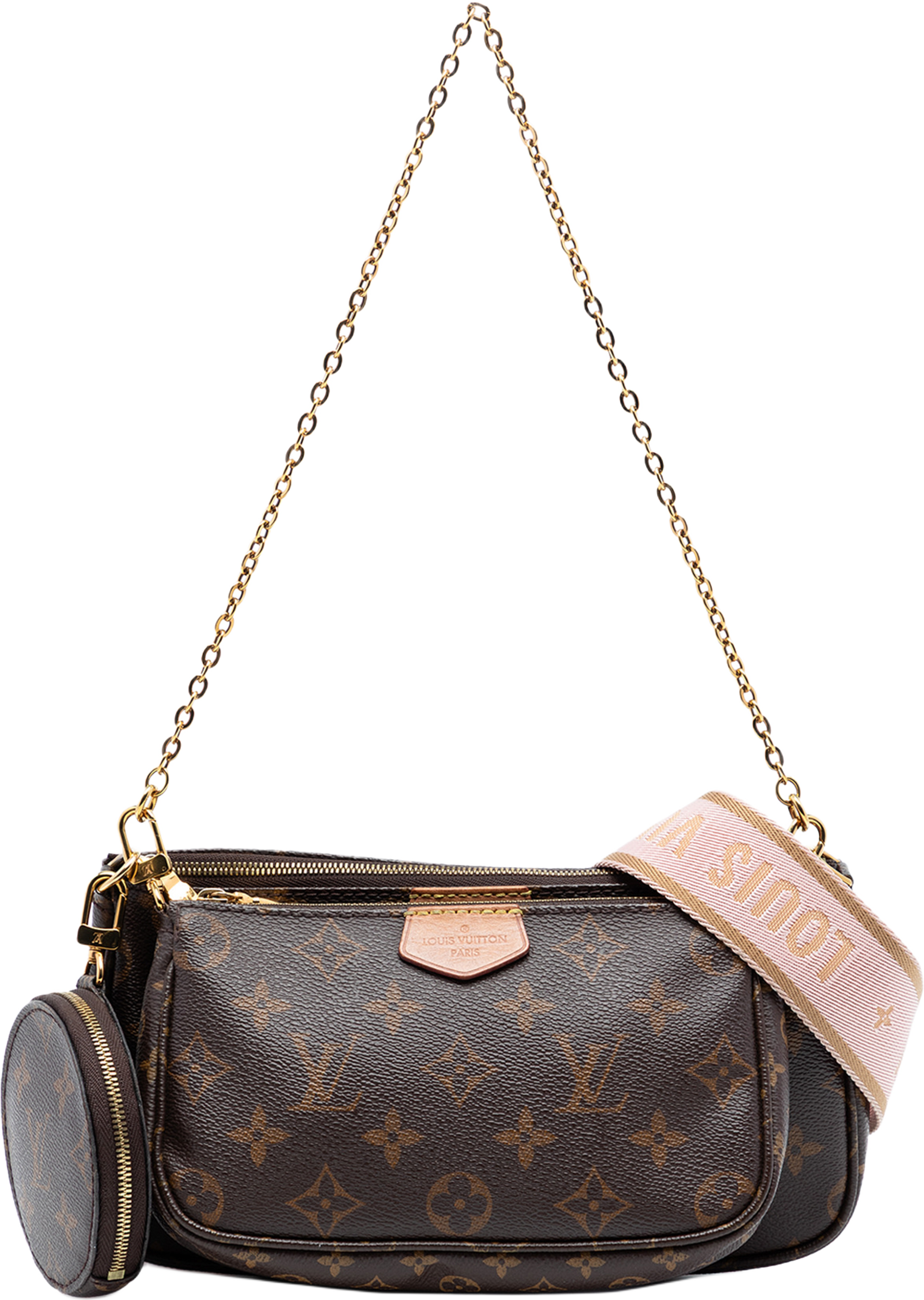 Louis Vuitton Monogram Multi Pochette Accessoires, från Luxclusif, i färgen brown. Klicka för att öppna bilden i stort format