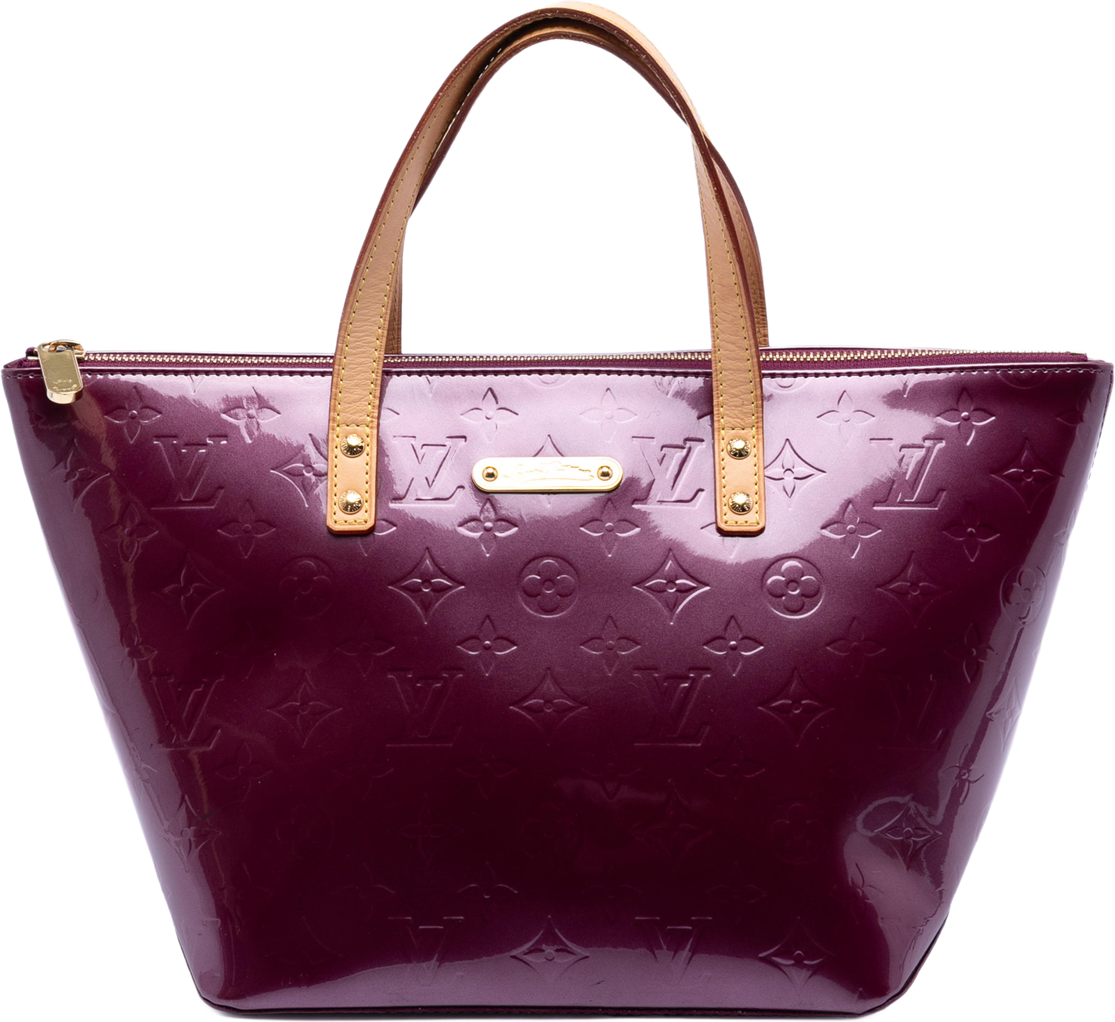 Louis Vuitton Monogram Vernis Bellevue Pm, från Luxclusif, i färgen magenta. Klicka för att öppna bilden i stort format