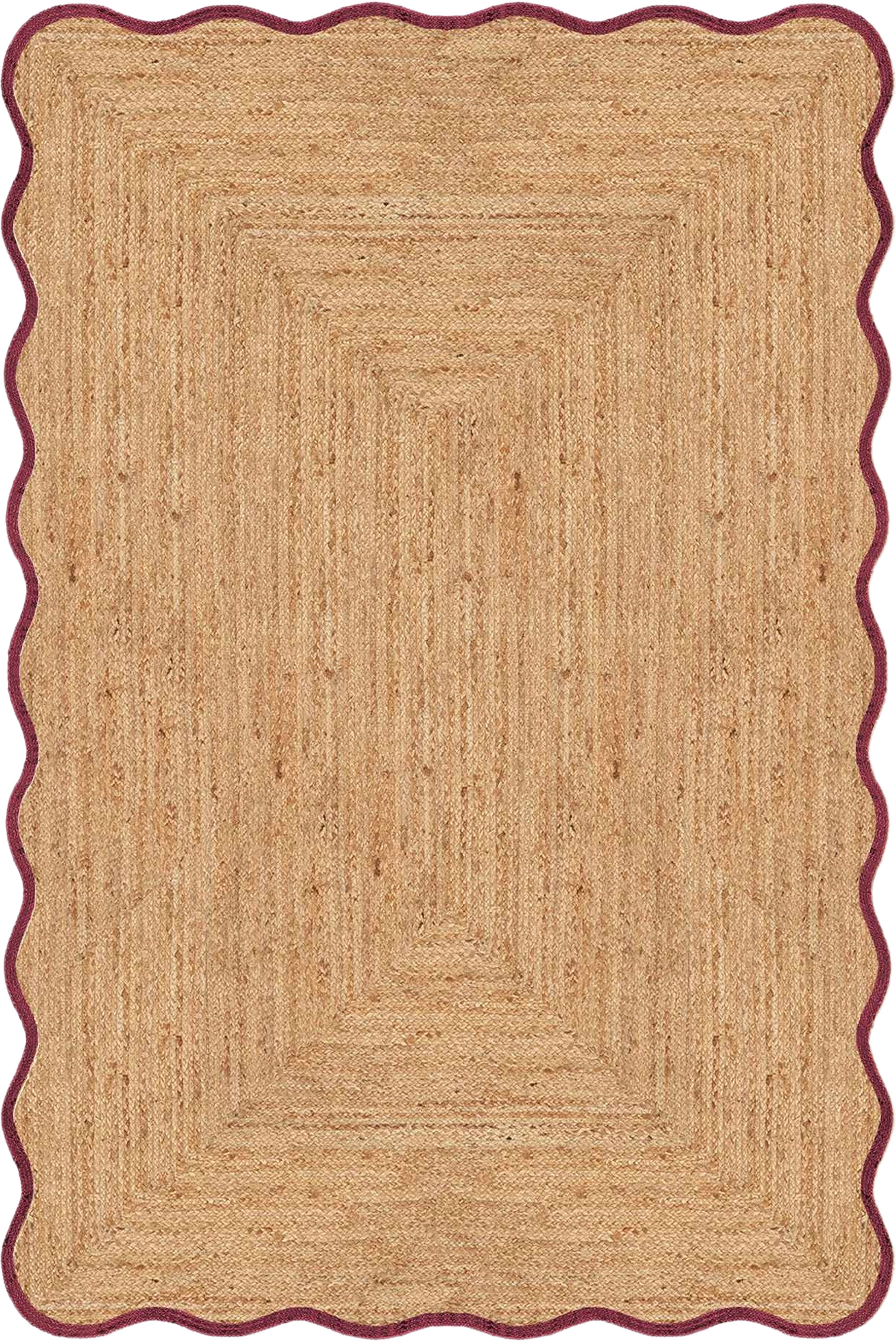 Scallop Jute Burgundy, från Layered, i färgen burgundy. Klicka för att öppna bilden i stort format