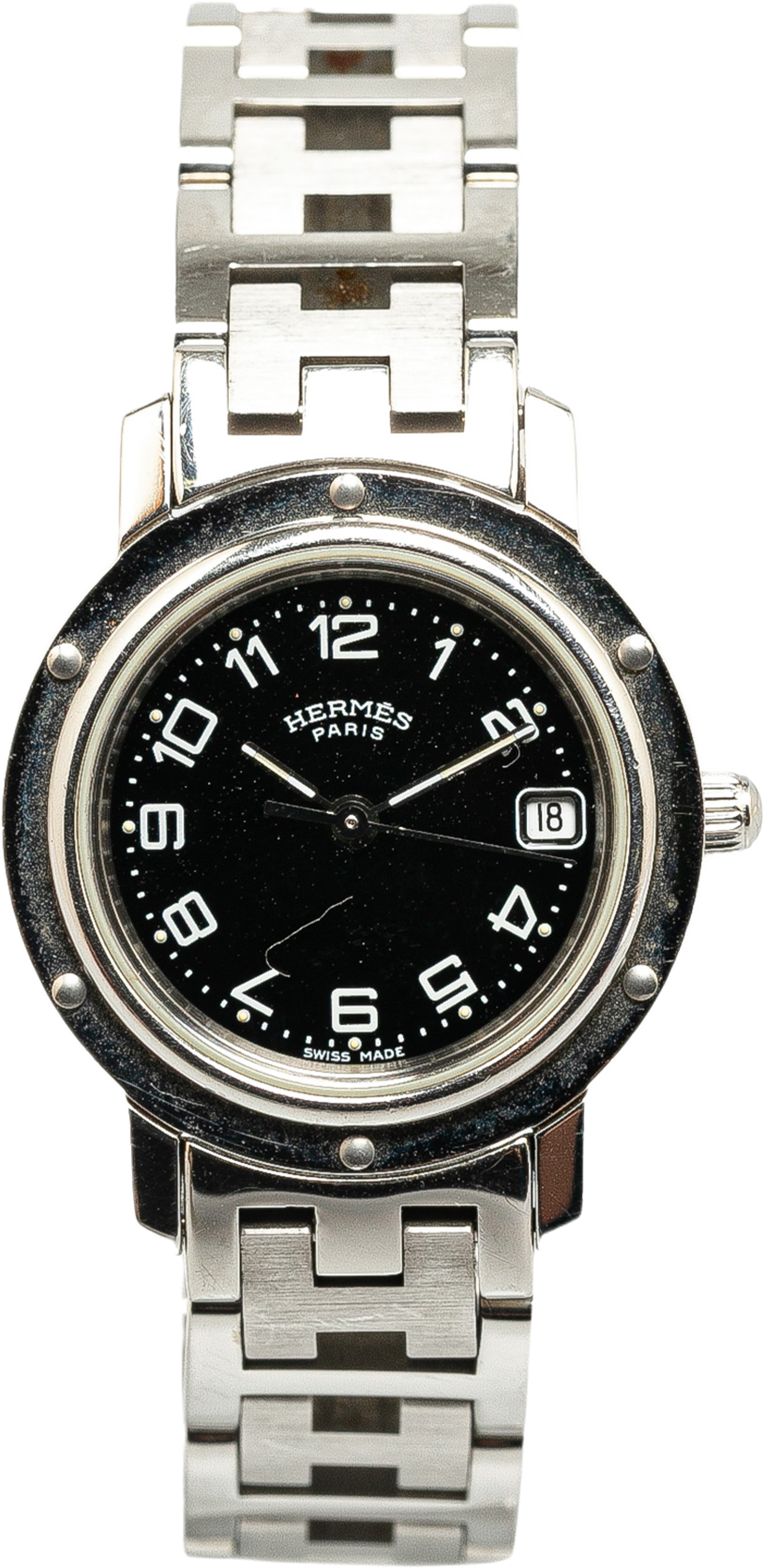 Hermès Quartz Stainless Steel Clipper Watch