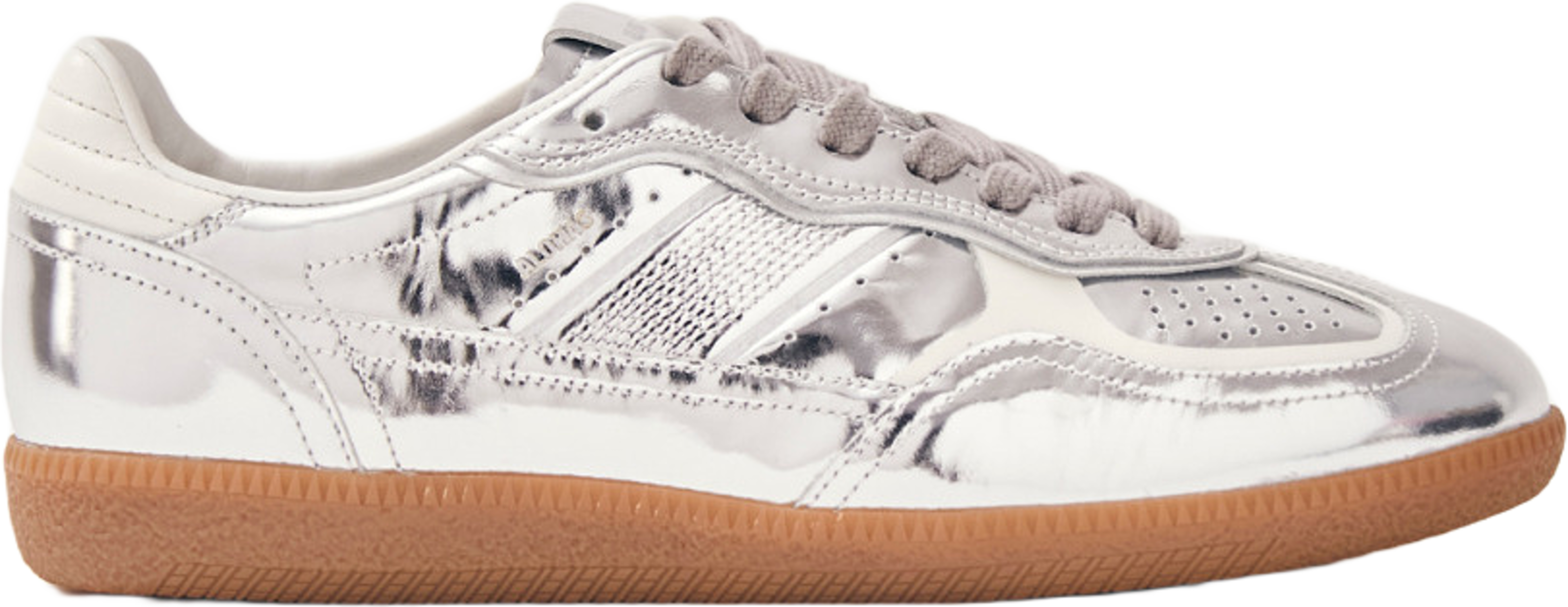 Tb.490 Rife Shimmer Silver Cream Leather Sneakers