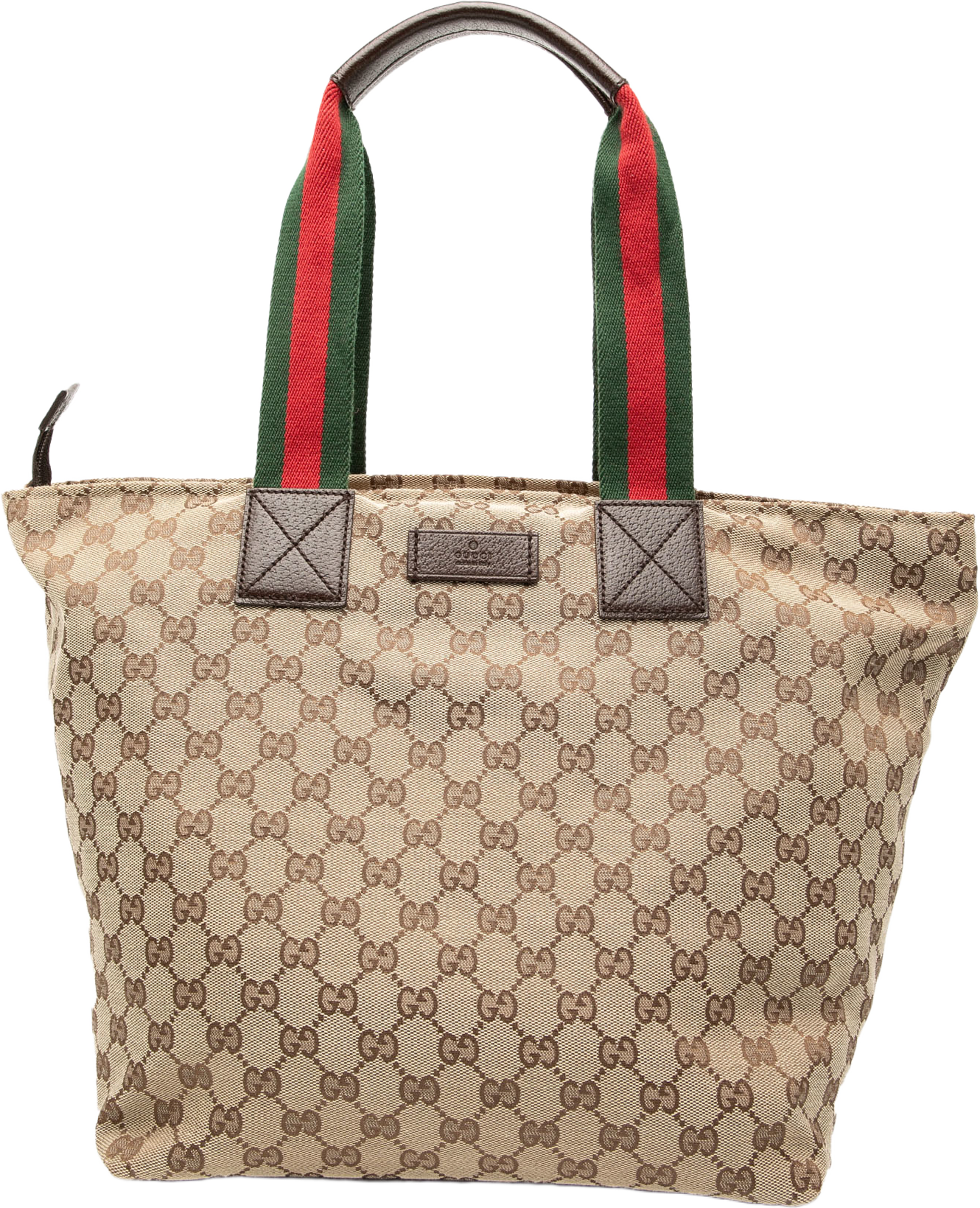 Gucci Gg Canvas Web Tote, från Luxclusif, i färgen beige. Klicka för att öppna bilden i stort format