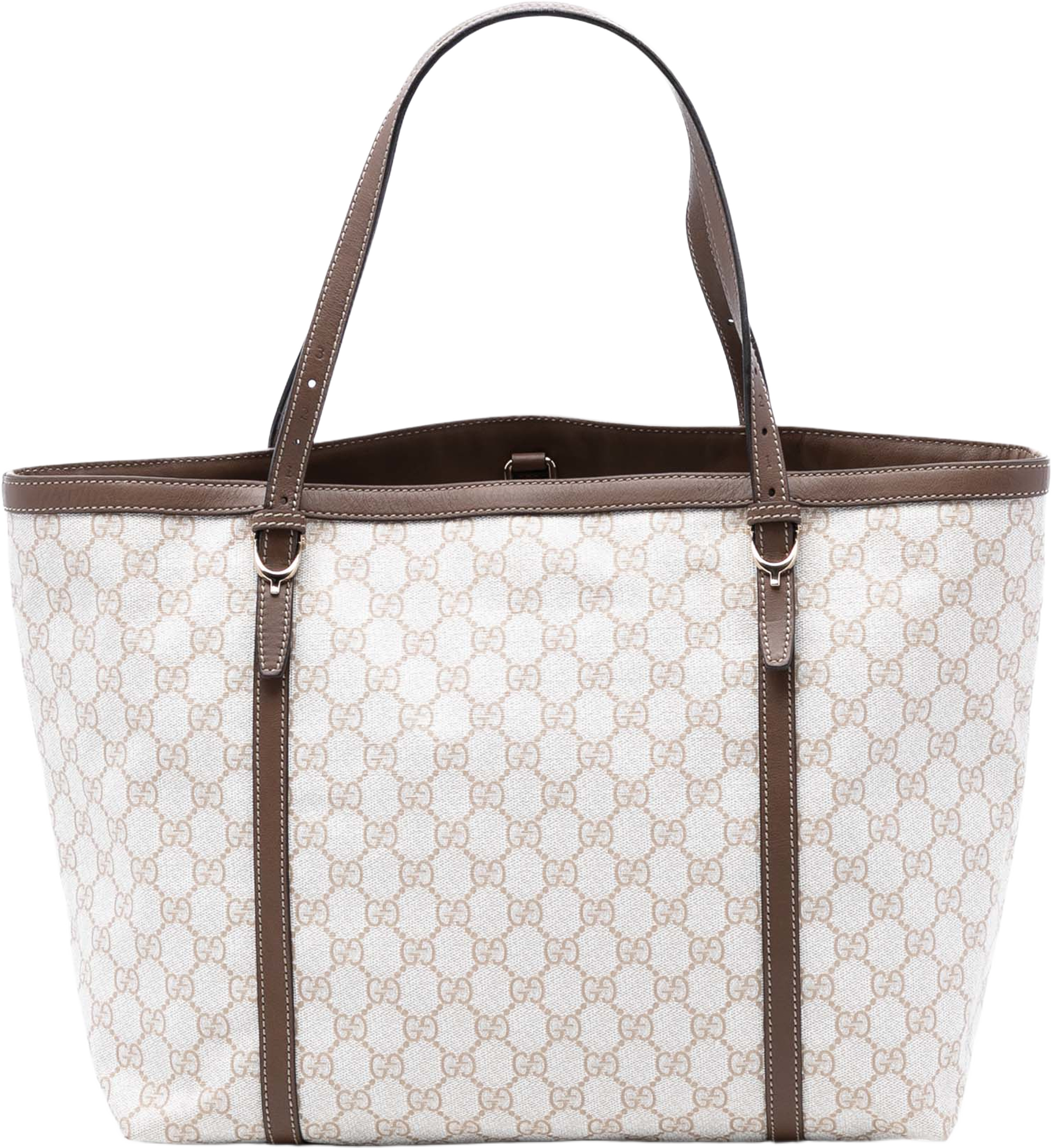 Gucci Gg Supreme Nice Tote, från Luxclusif, i färgen white. Klicka för att öppna bilden i stort format