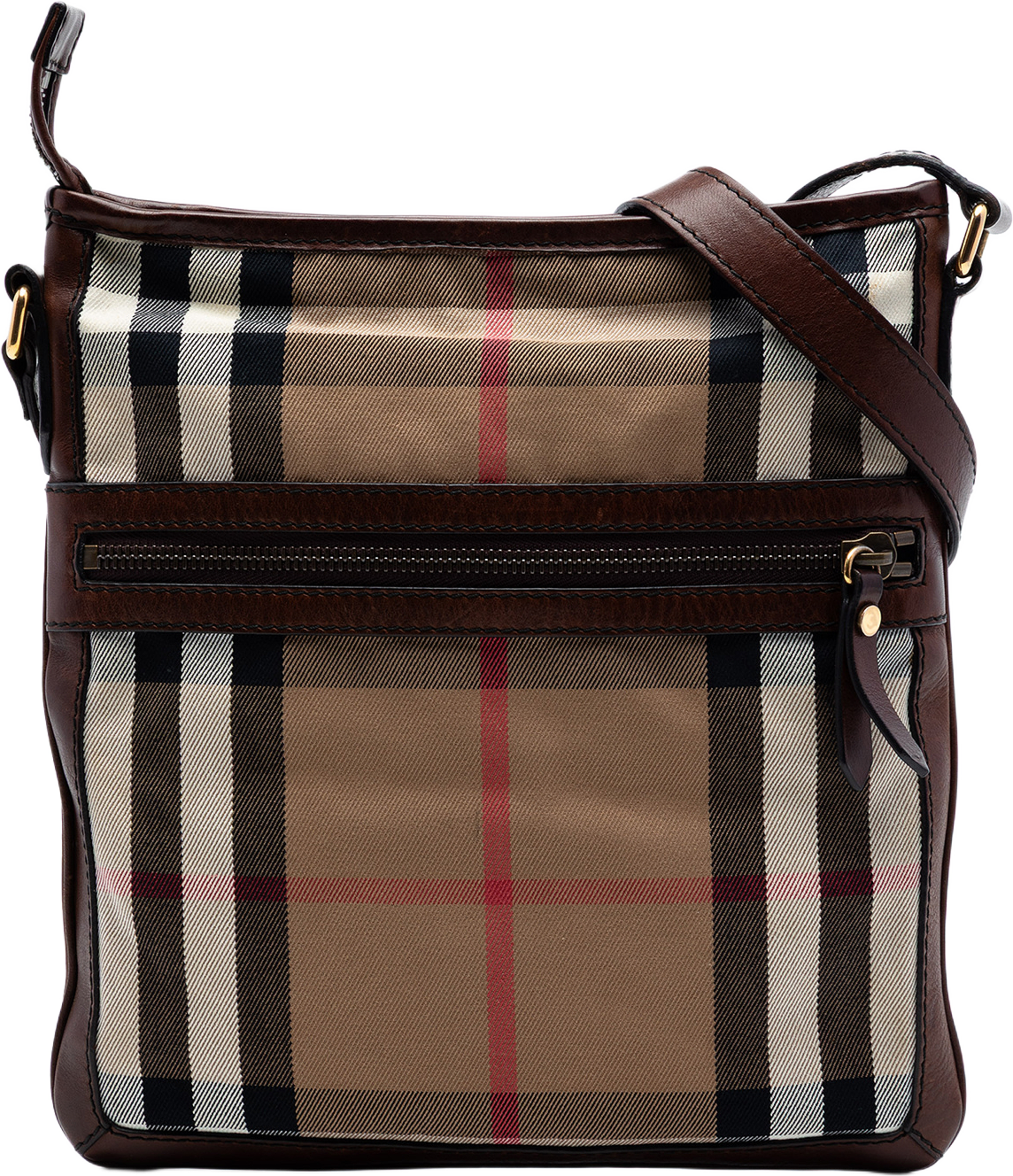 Burberry Exploded Check Canvas Crossbody, från Luxclusif, i färgen beige. Klicka för att öppna bilden i stort format