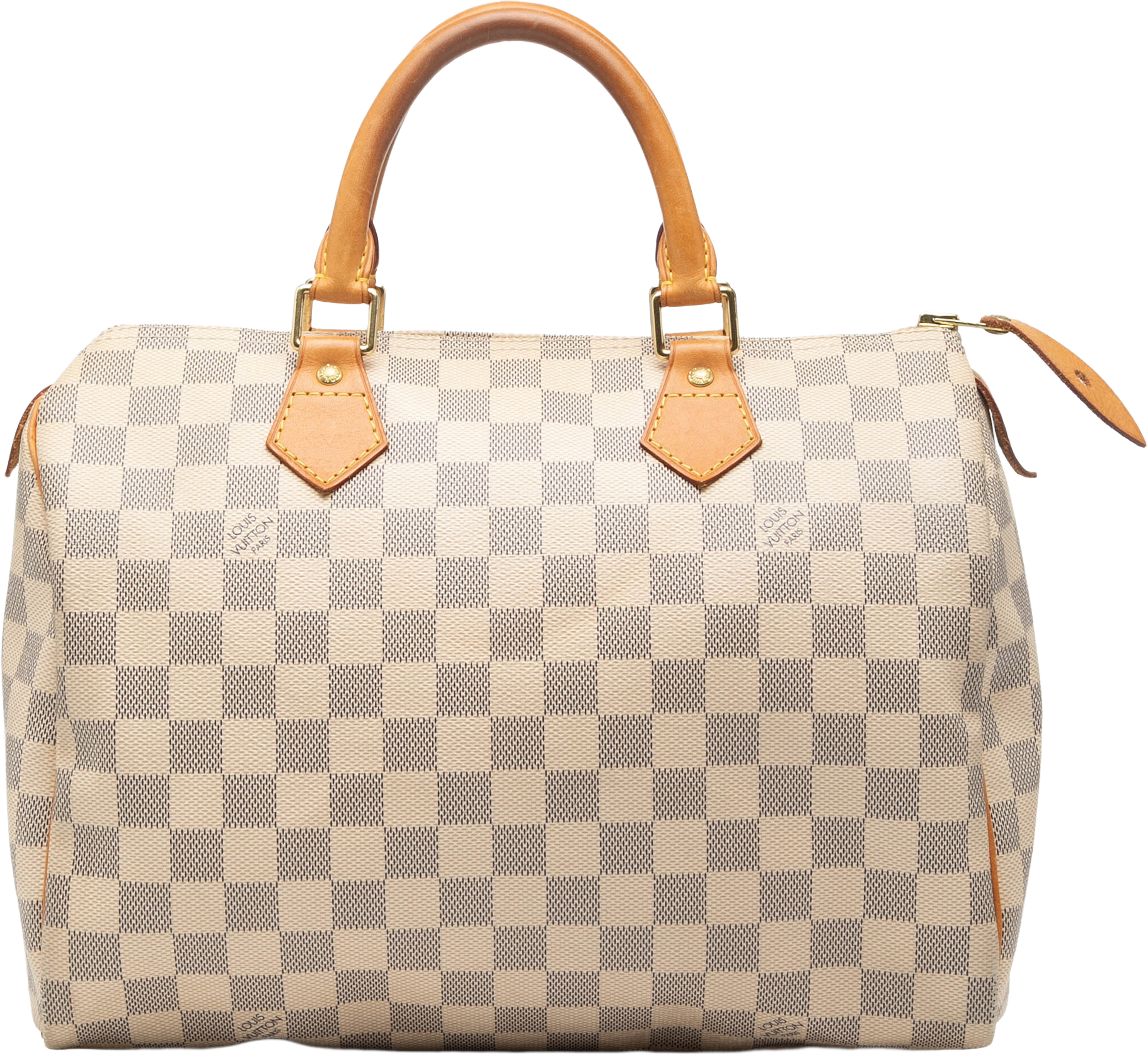 Louis Vuitton Damier Azur Speedy 30, från Luxclusif, i färgen white. Klicka för att öppna bilden i stort format