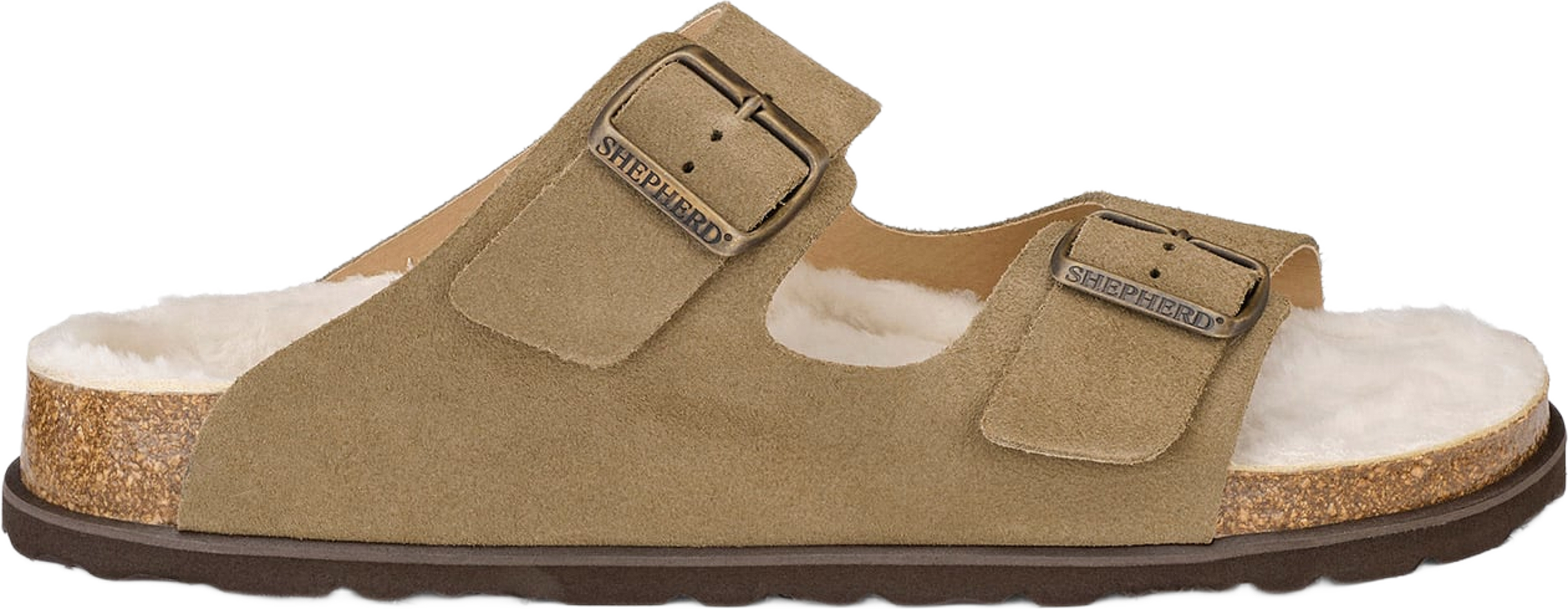 Bilbao Sandaler, från Shepherd, i färgen taupe suede. Klicka för att öppna bilden i stort format