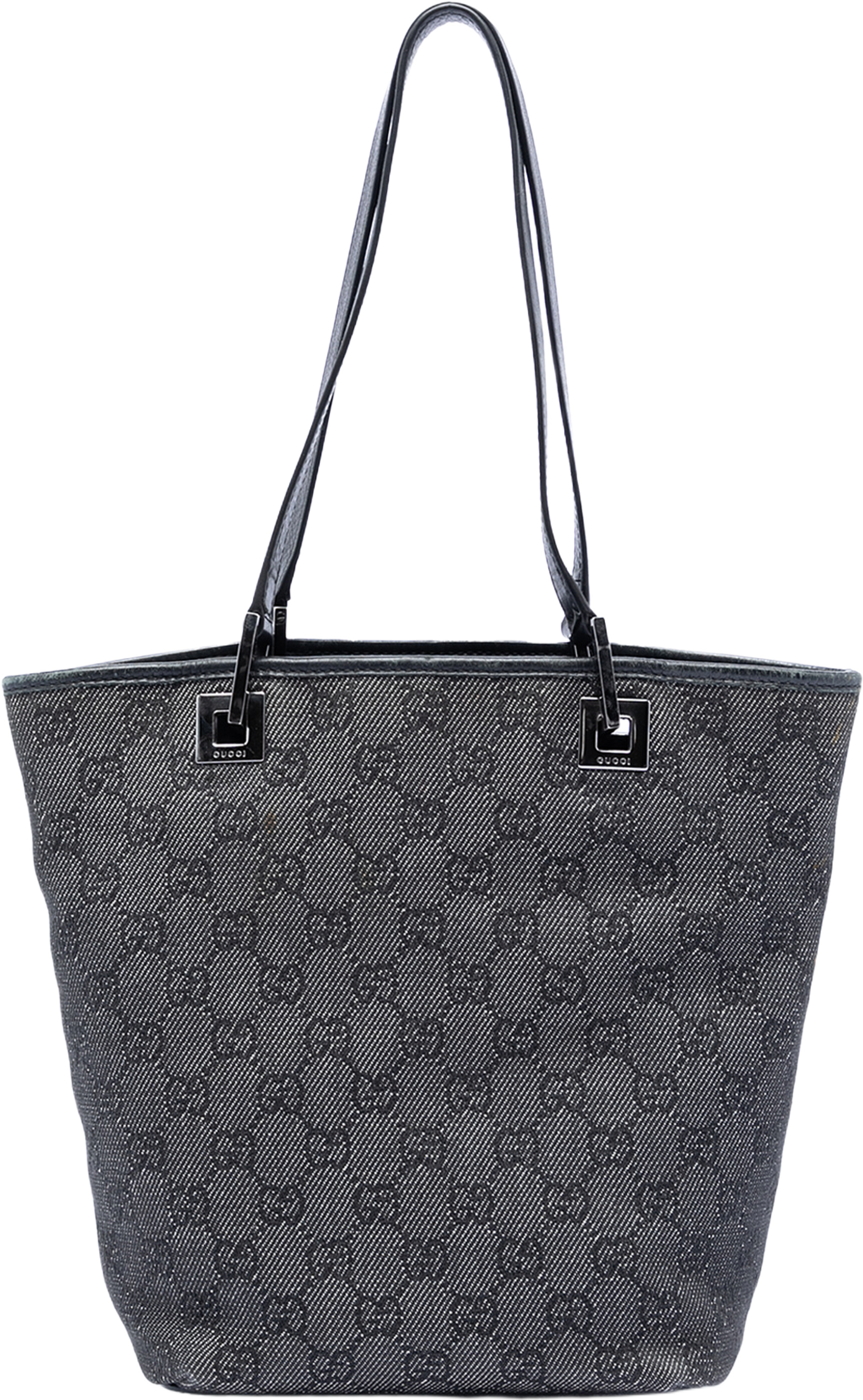 Gucci Gg Denim  Shoulder Bag, från Luxclusif, i färgen dark gray. Klicka för att öppna bilden i stort format