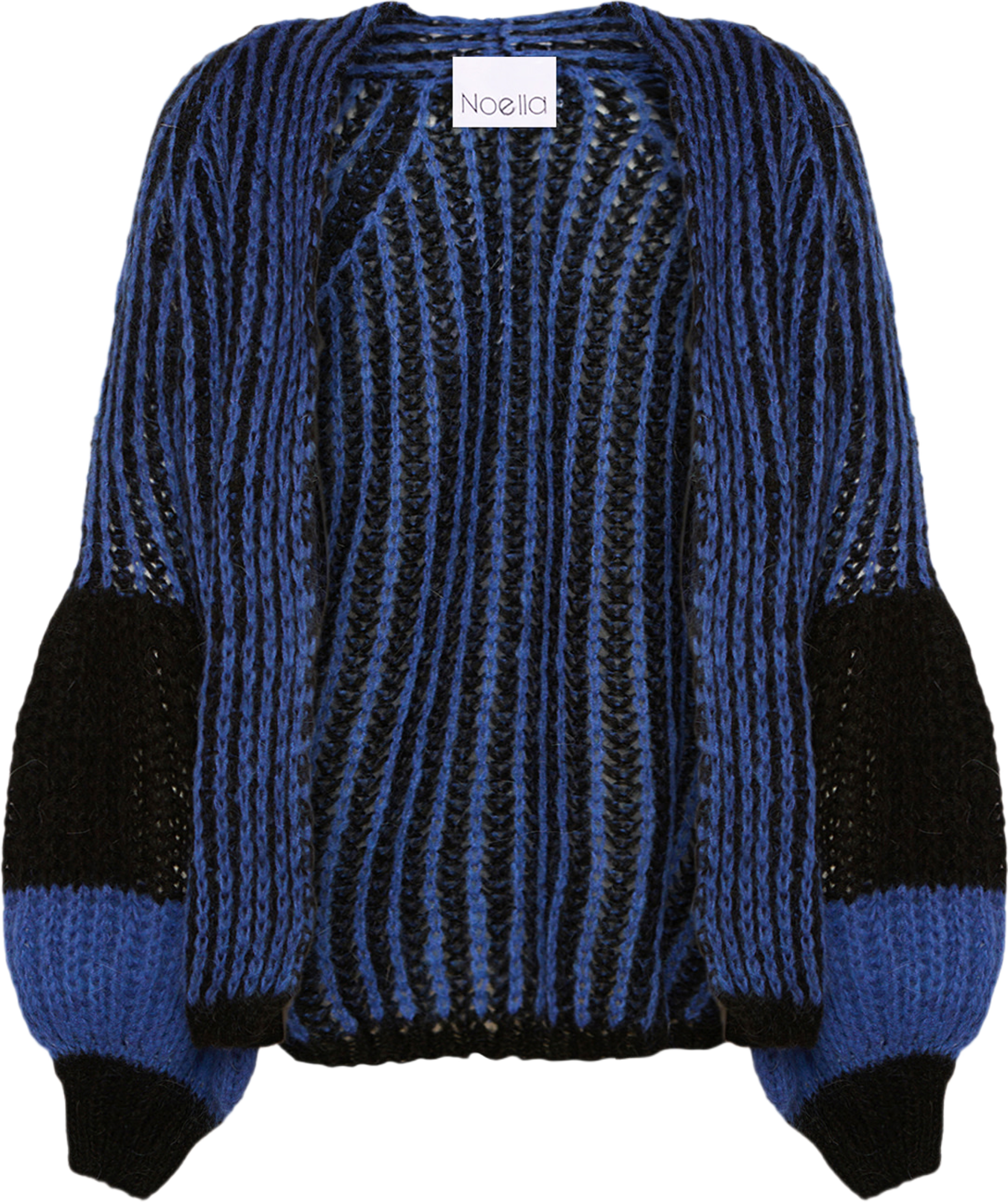 Liana Knit Cardigan - Black/electric Blue