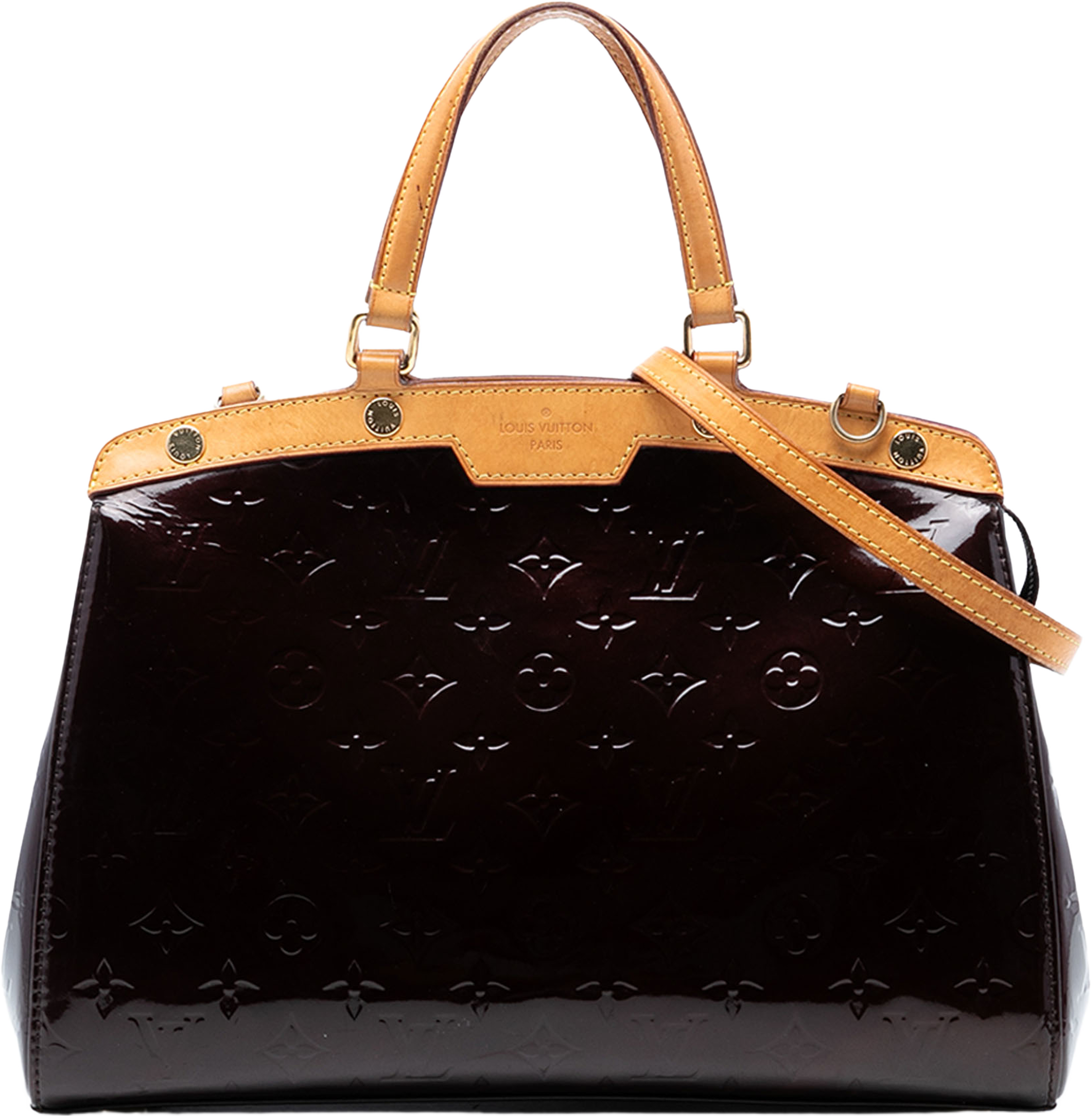Louis Vuitton Monogram Vernis Brea Mm, från Luxclusif, i färgen purple. Klicka för att öppna bilden i stort format