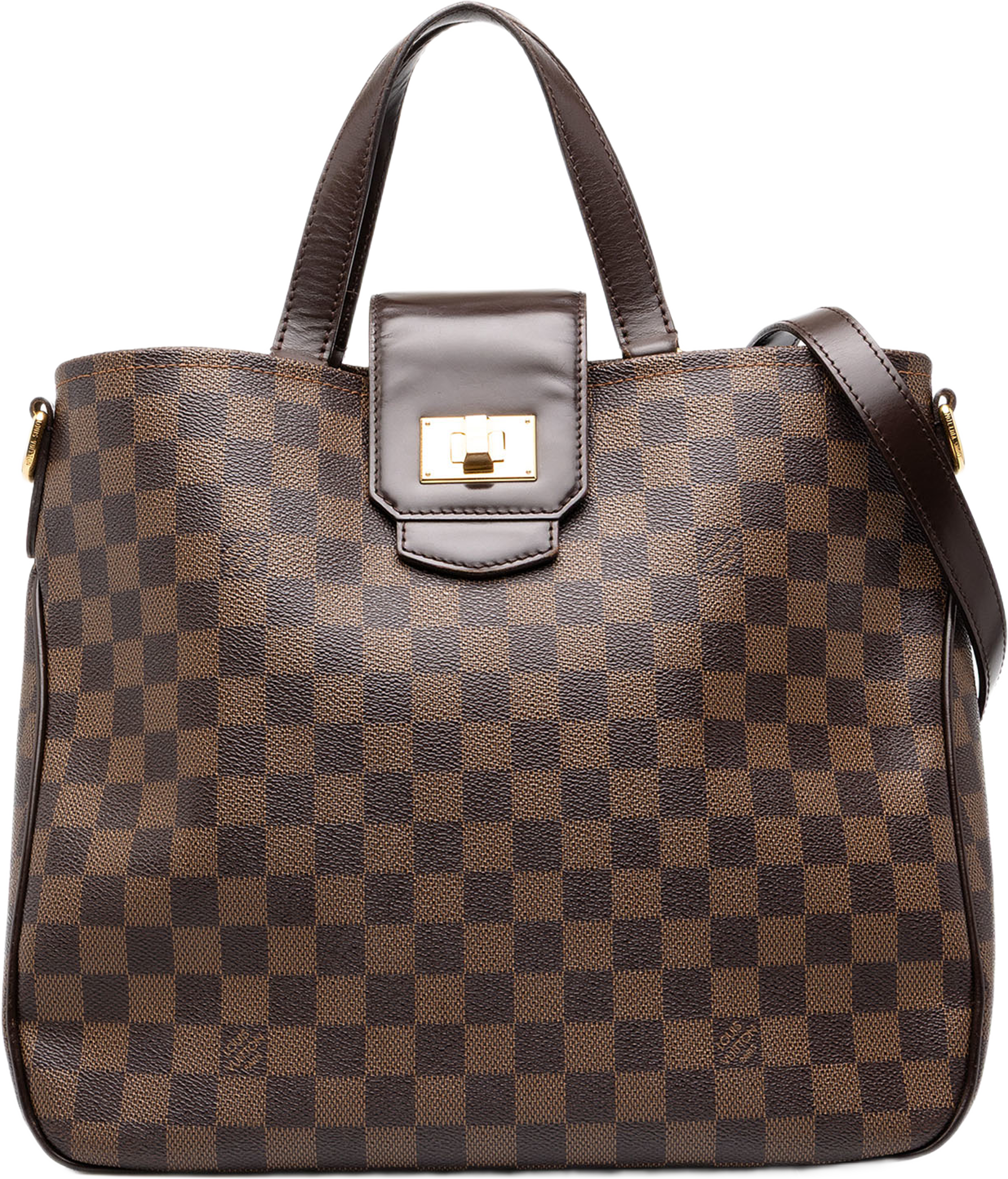 Louis Vuitton Damier Ebene Cabas Rosebery, från Luxclusif, i färgen brun. Klicka för att öppna bilden i stort format