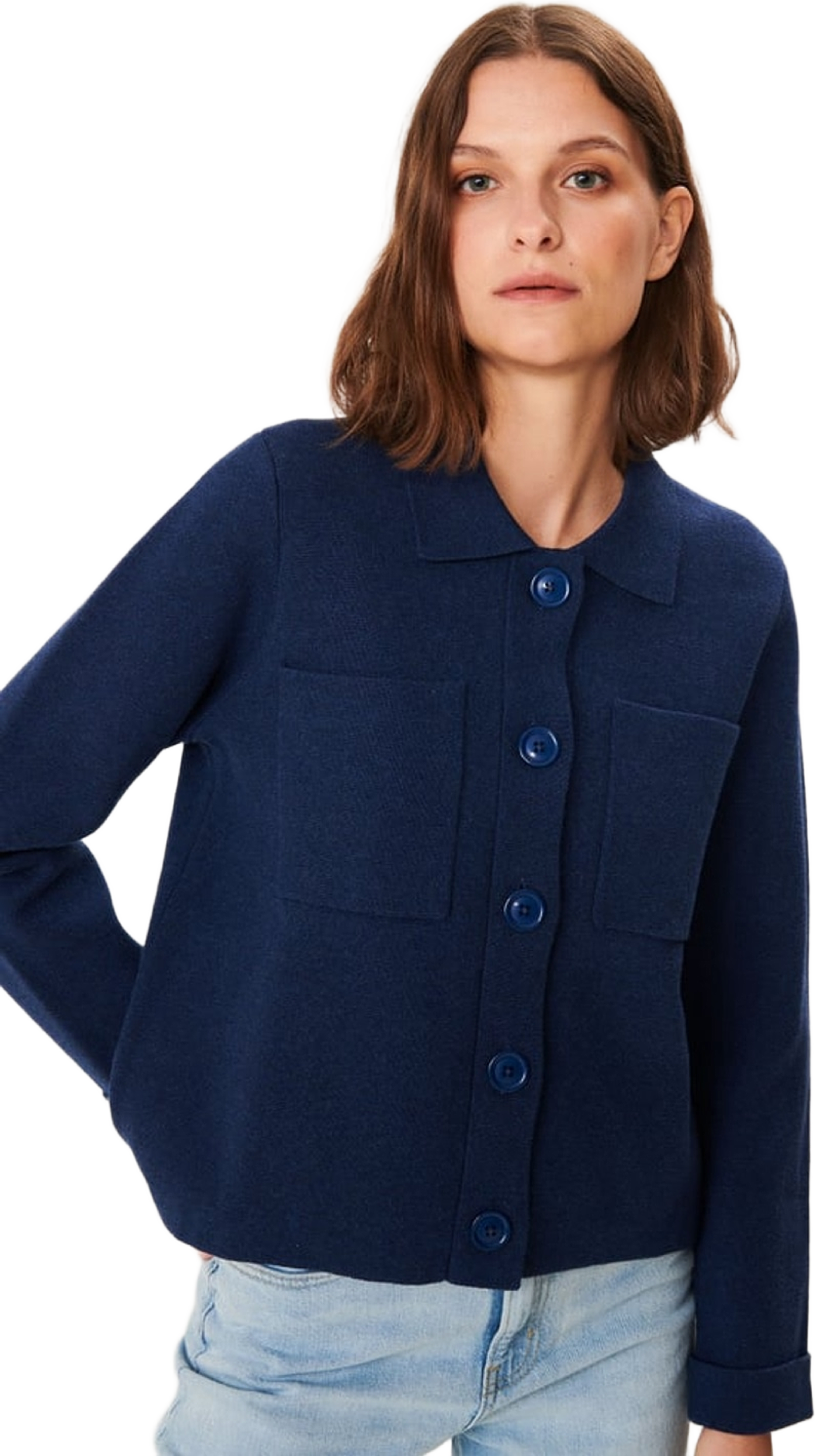 Alexis Cardigan, från Jumperfabriken, i färgen navy. Klicka för att öppna bilden i stort format