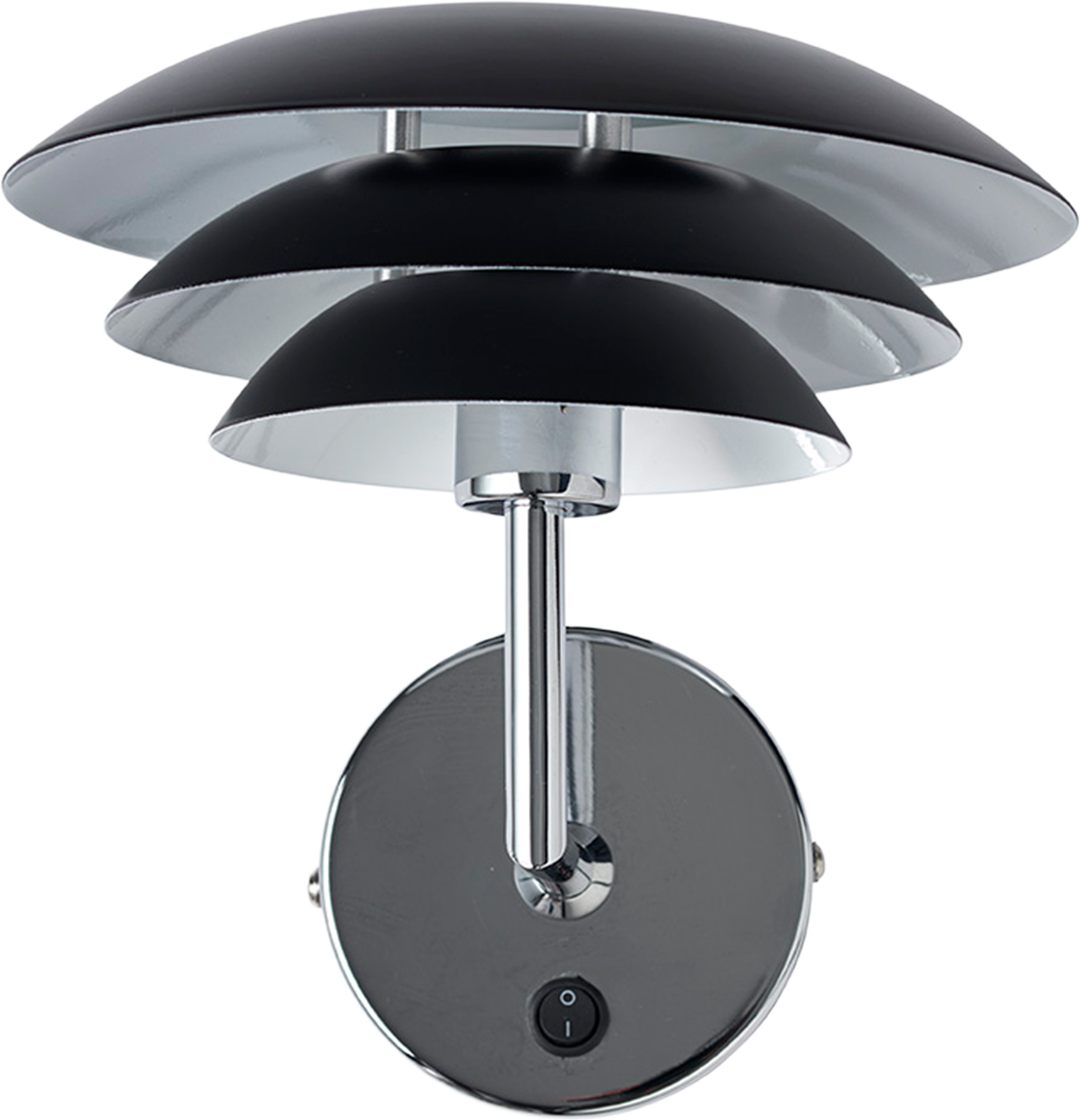 Dl20 Wall Lamp, från Dyberg Larsen, i färgen black/ chrome. Klicka för att öppna bilden i stort format