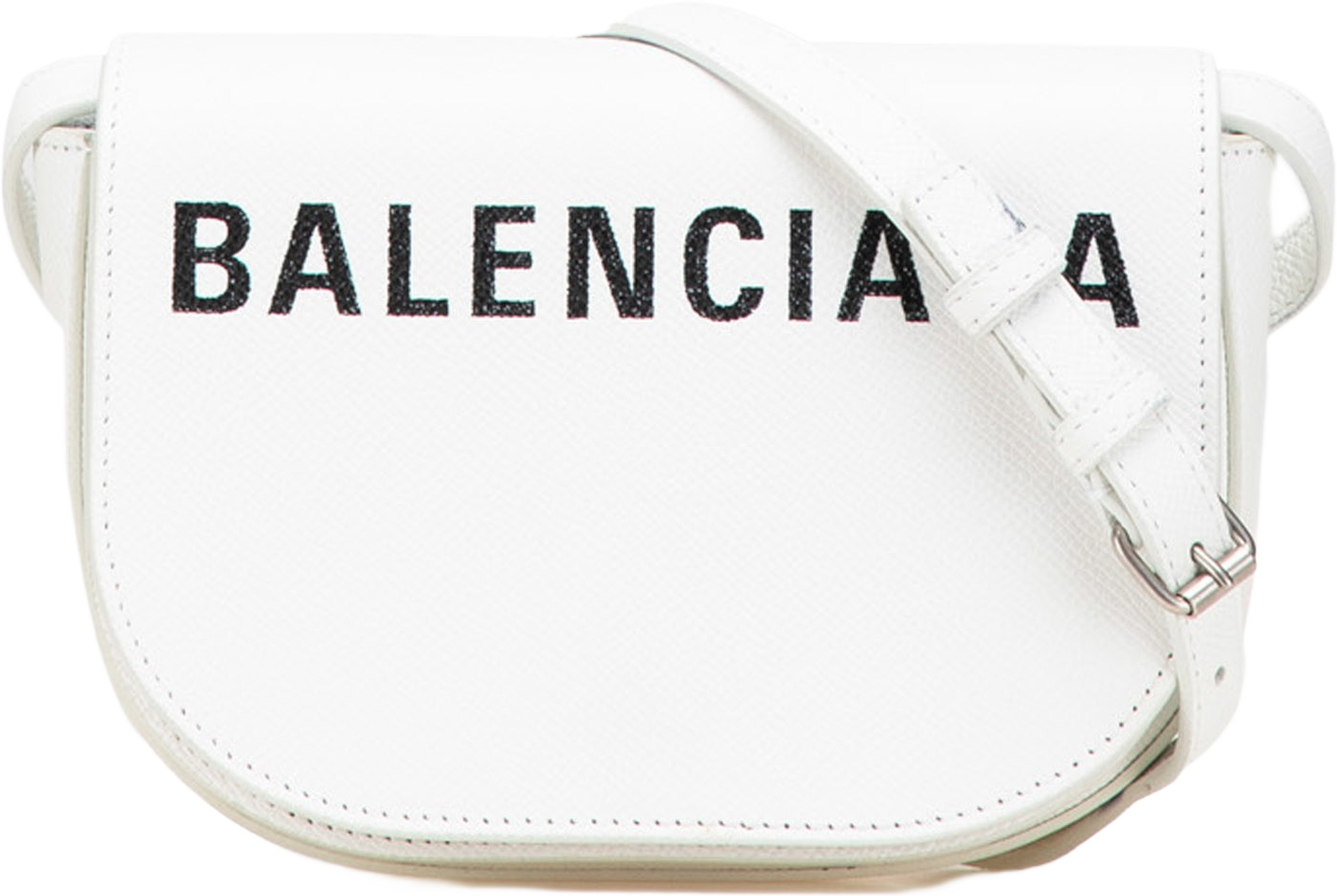 Balenciaga Xs Grained Calfskin Logo Ville Day Crossbody