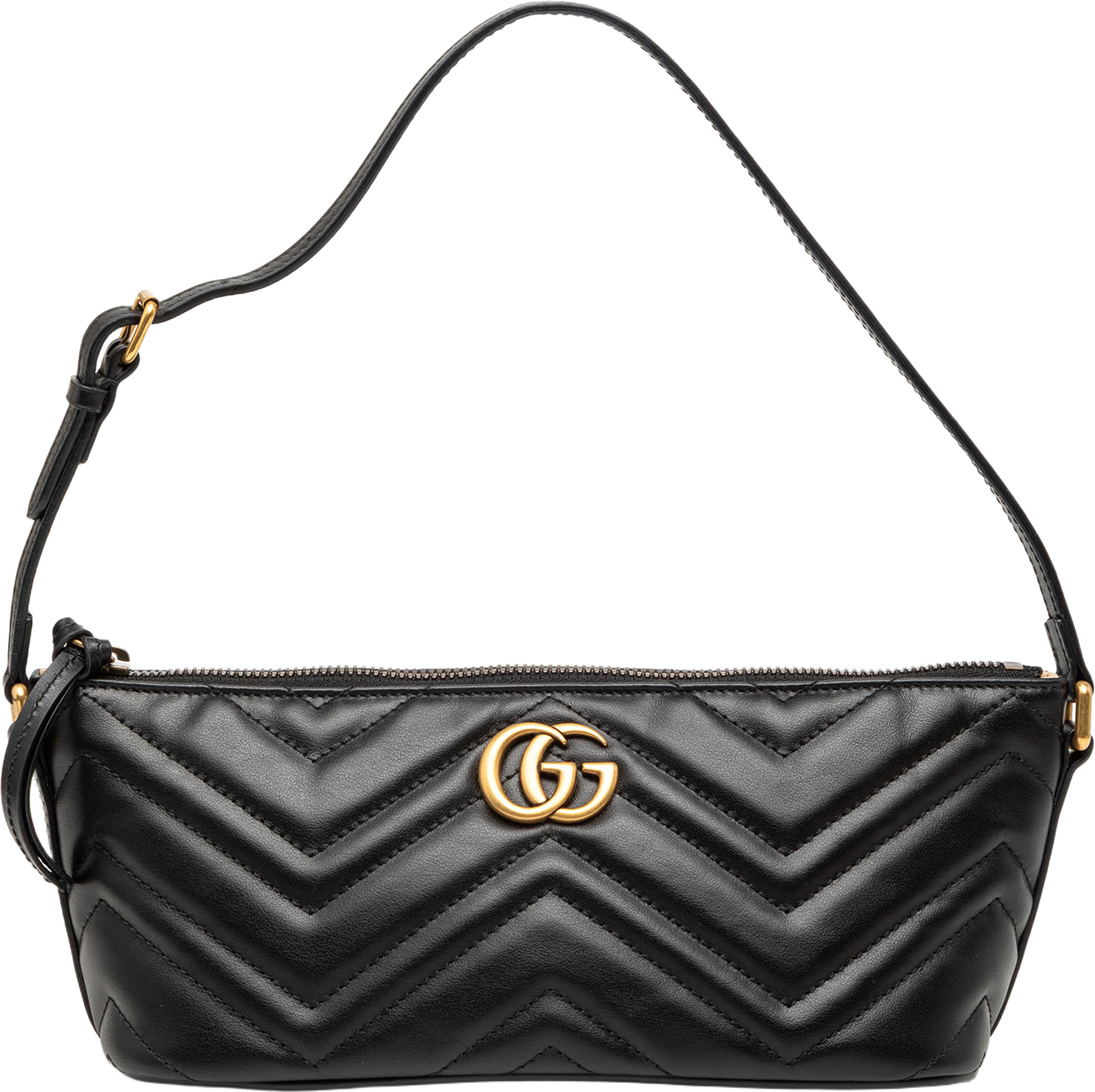 Gucci Gg Marmont Matelasse Leather Shoulder Bag, från Luxclusif, i färgen black. Klicka för att öppna bilden i stort format