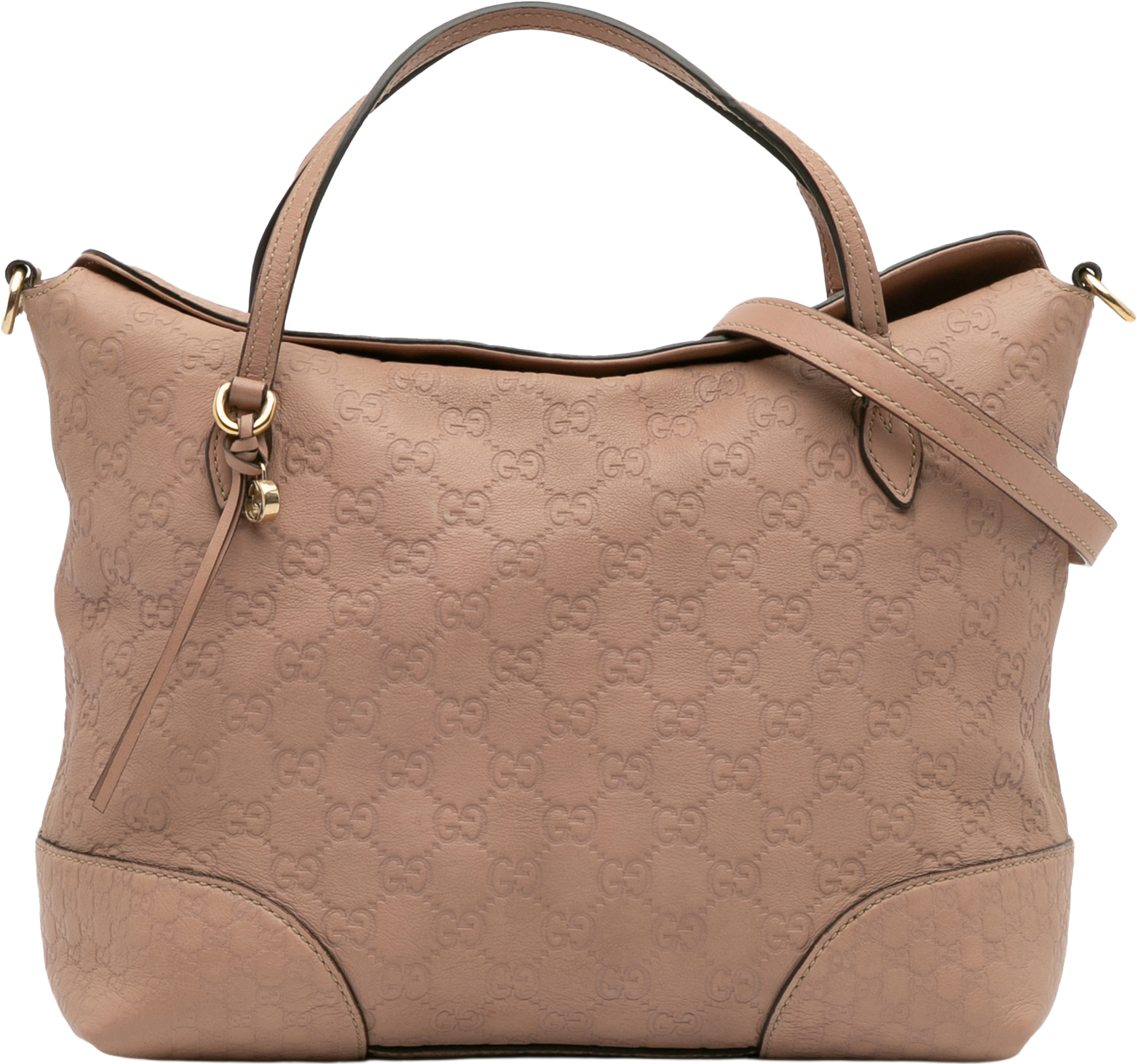 Gucci Medium Guccissima Bree Fold Over Tote, från Luxclusif, i färgen nude. Klicka för att öppna bilden i stort format