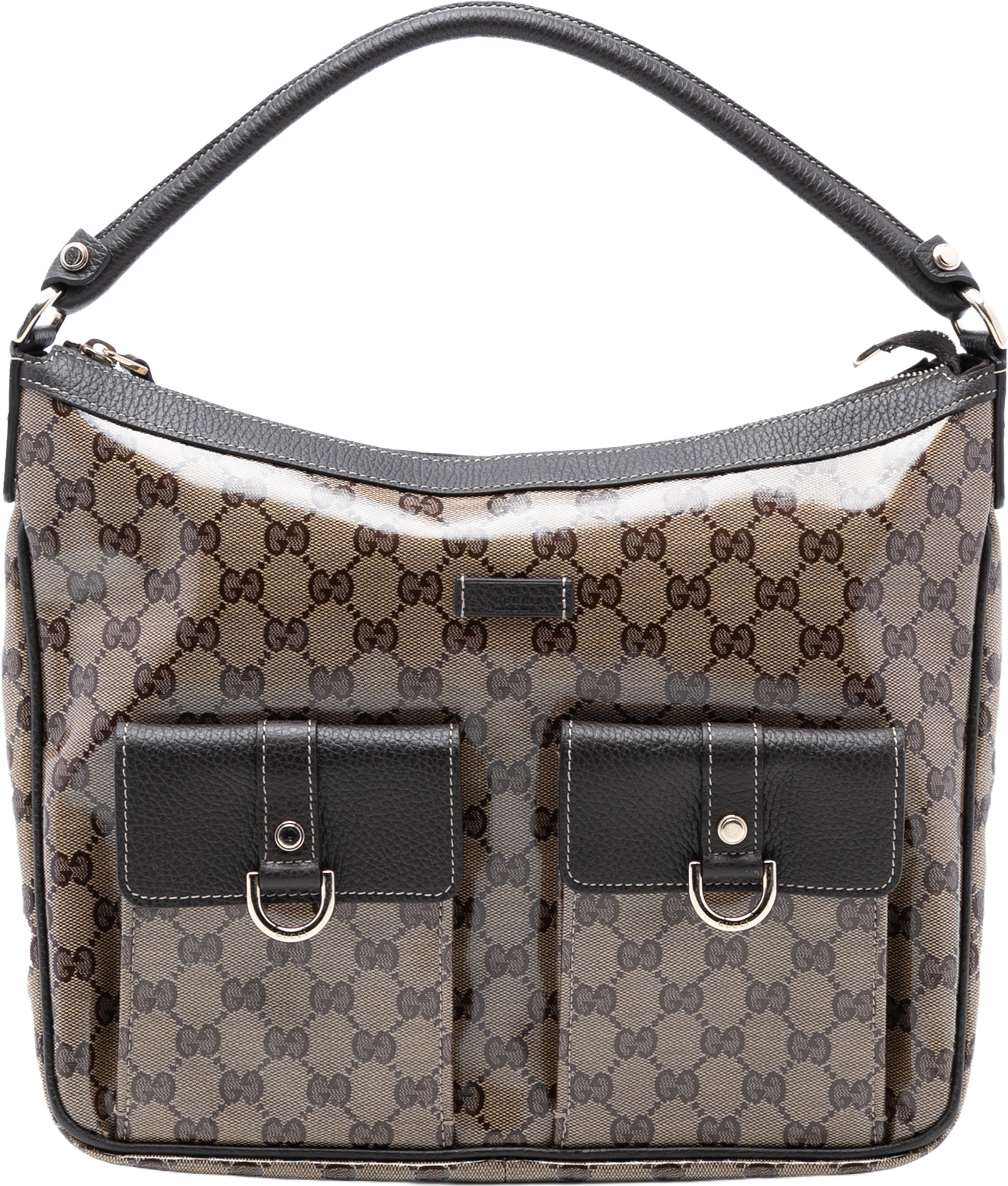 Gucci Gg Crystal Abbey D Ring Handbag, från Luxclusif, i färgen beige. Klicka för att öppna bilden i stort format