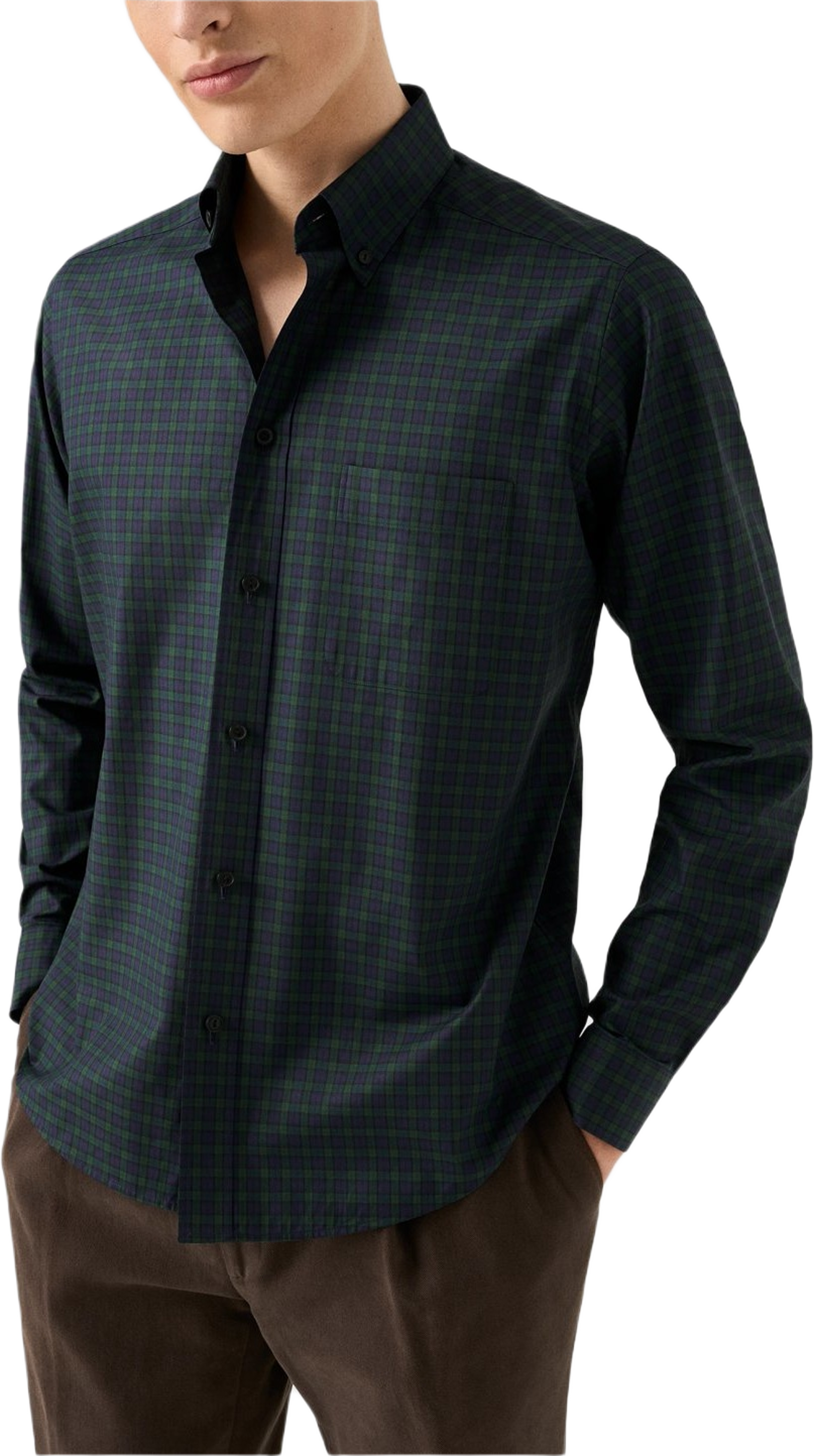 Klassiskt Skotskrutig Skjorta Casual Fit