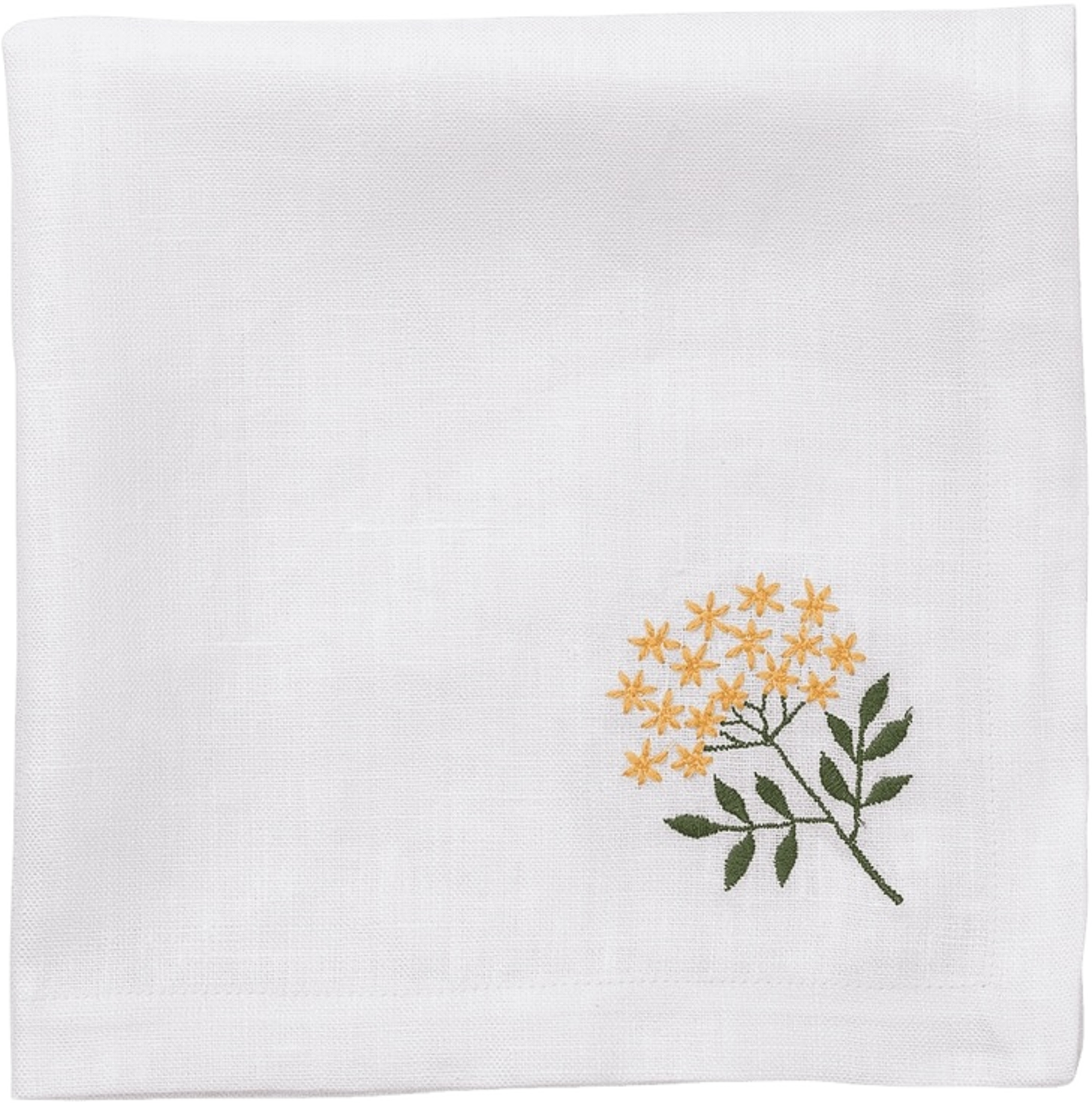 Bouquet Servett - Burgundy 45x45 Cm, från Pick A Poppy, i färgen yellow/green. Klicka för att öppna bilden i stort format