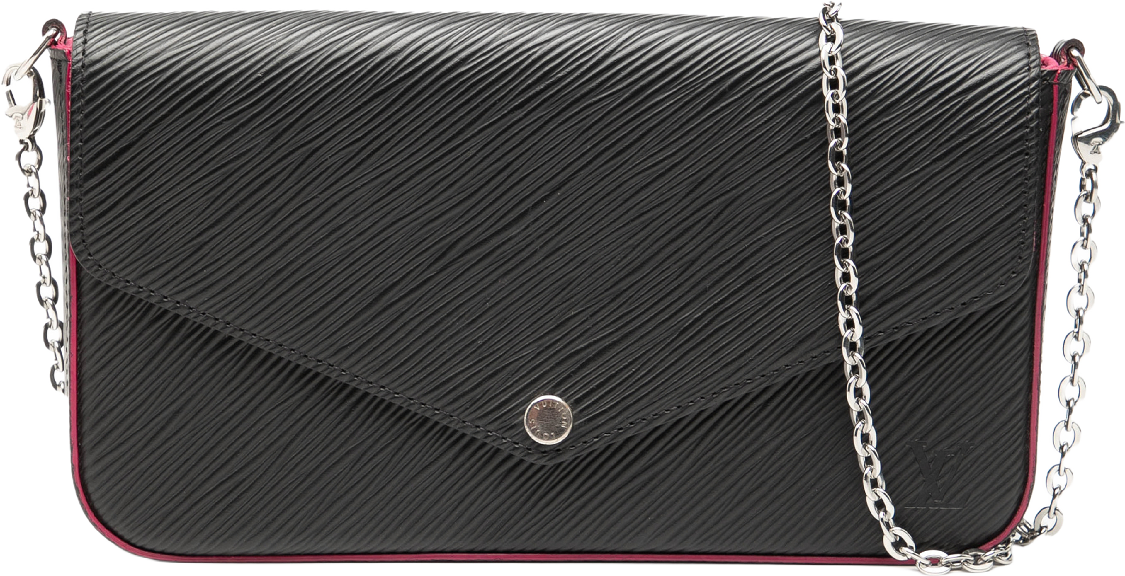 Louis Vuitton Epi Pochette Felicie, från Luxclusif, i färgen black. Klicka för att öppna bilden i stort format