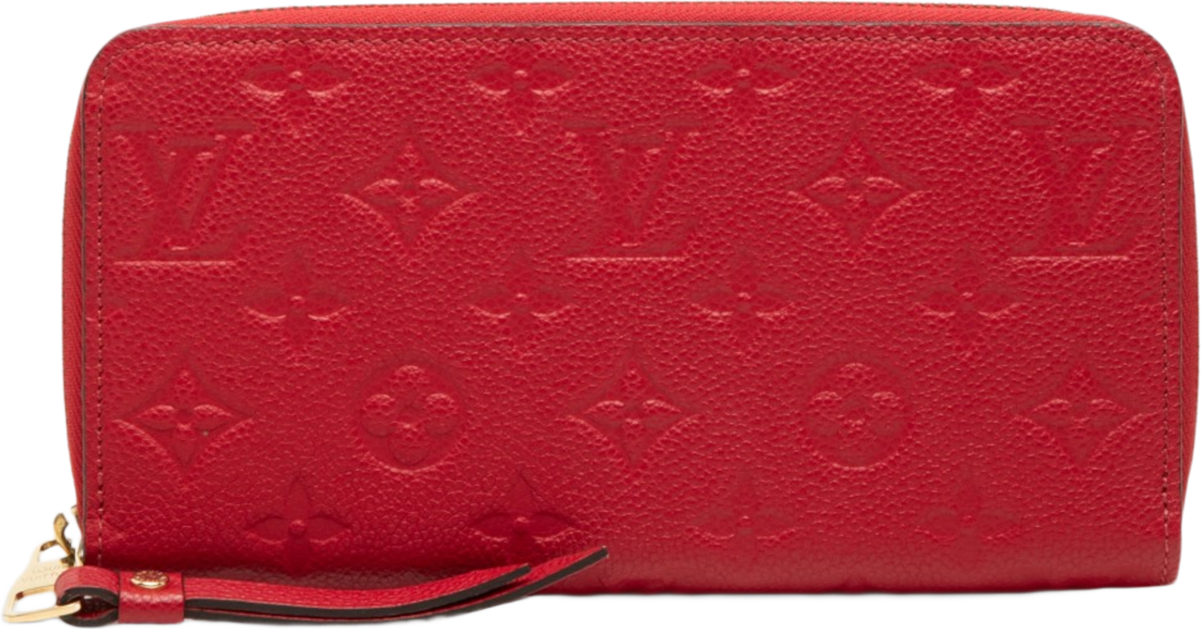 Louis Vuitton Monogram Empreinte Zippy Long Wallet, från Luxclusif, i färgen röd. Klicka för att öppna bilden i stort format