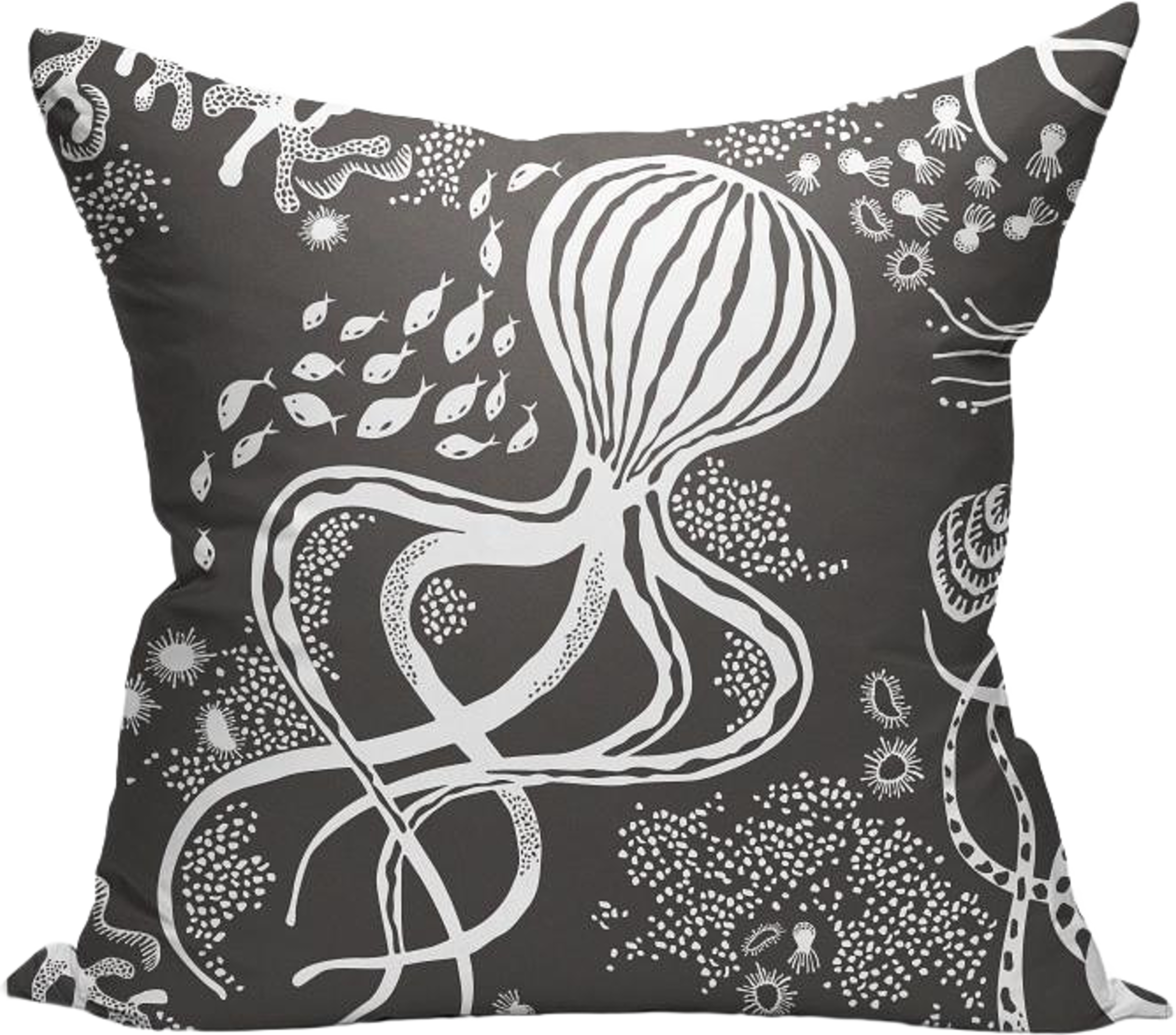 Kuddfodral Aquatic 50x50cm Svart/vit