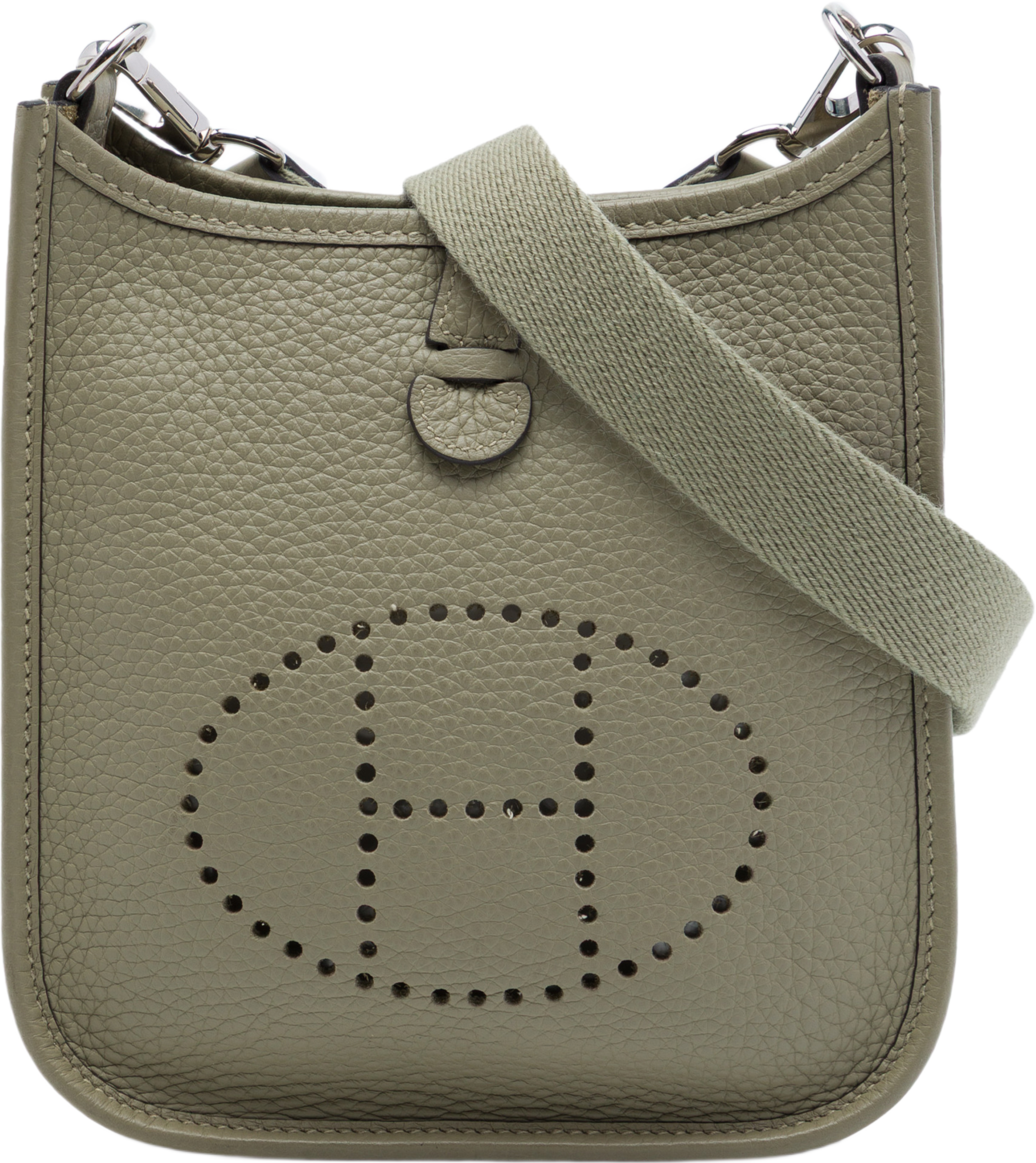 Hermès Clemence Evelyne I Tpm 16, från Luxclusif, i färgen grå. Klicka för att öppna bilden i stort format