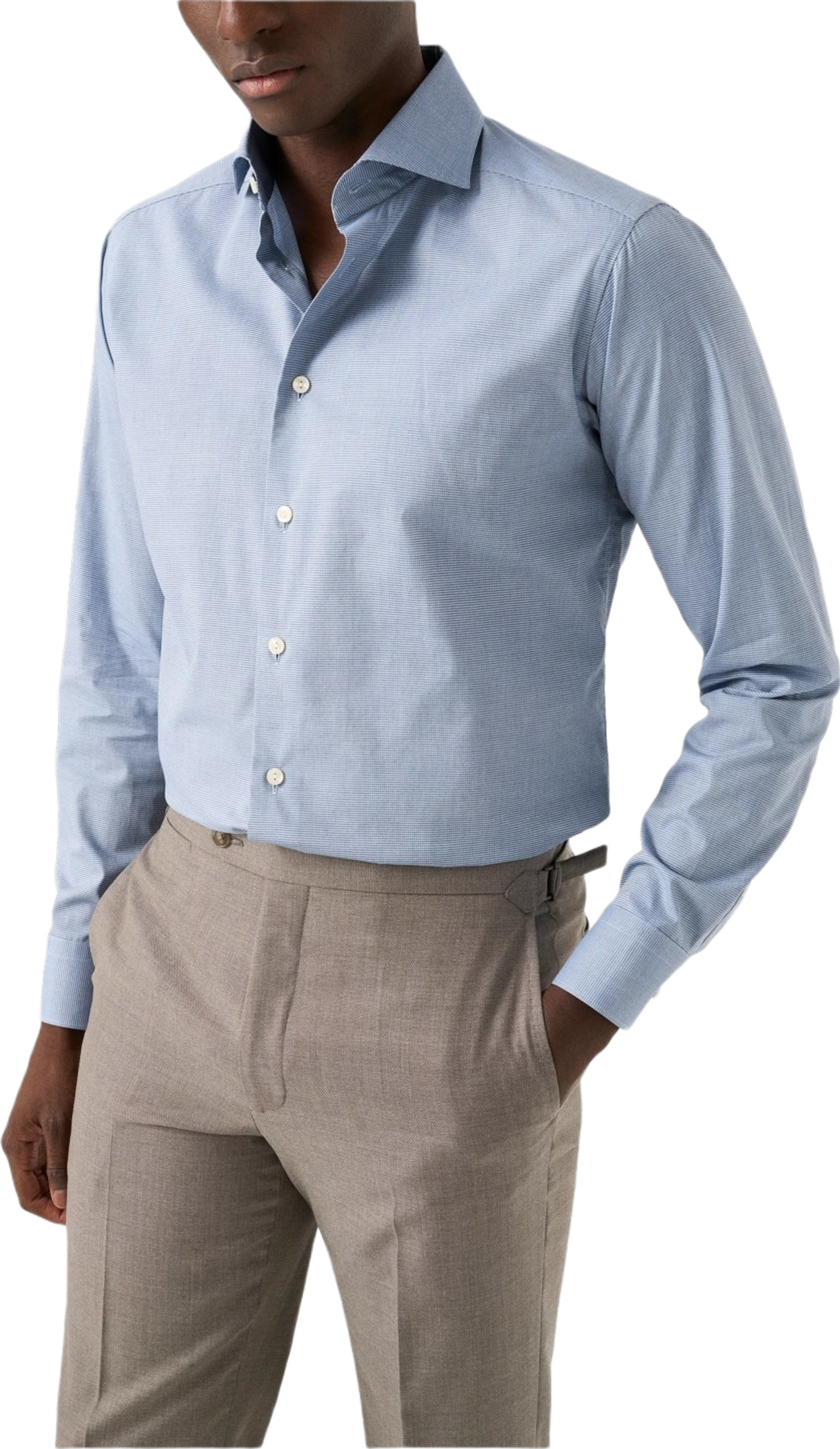Smårutig Twillskjorta Slim Fit