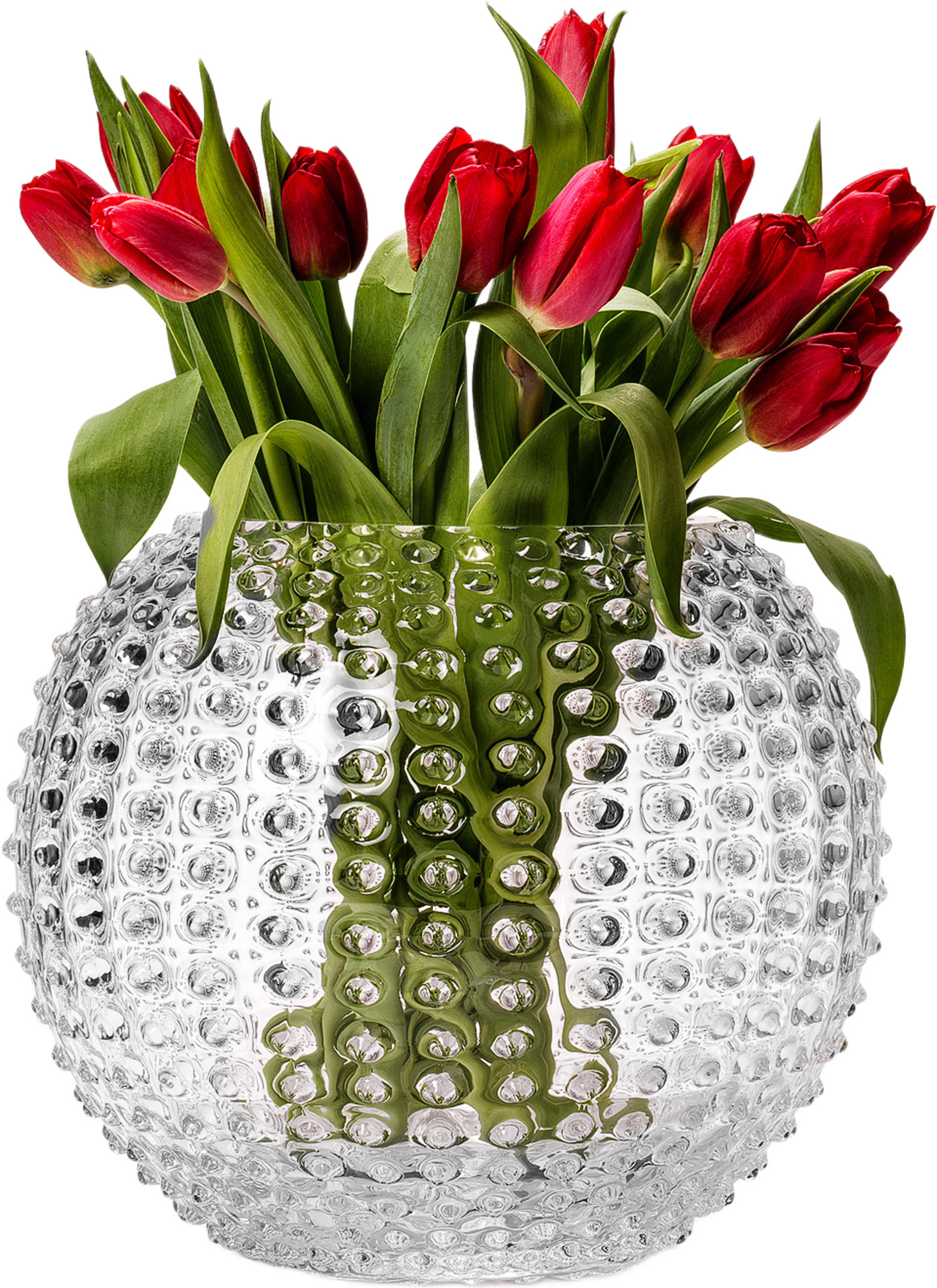 Cara Vase, Large, från In Flore, i färgen clear white. Klicka för att öppna bilden i stort format