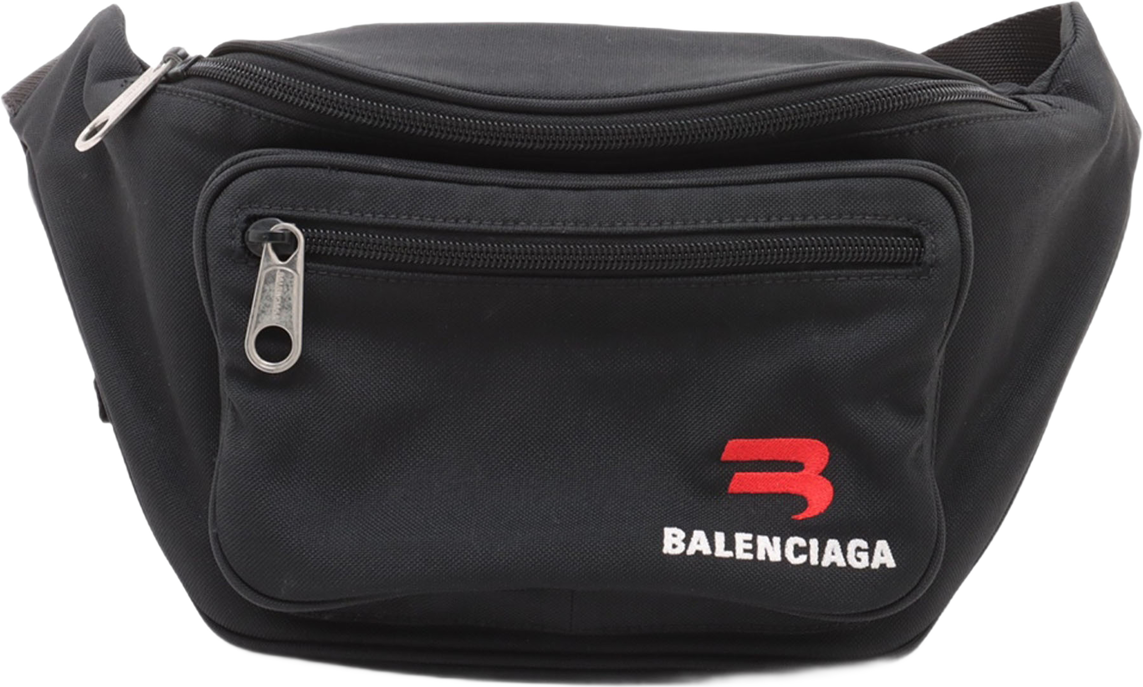 Balenciaga Nylon Explorer Belt Bag, från Luxclusif, i färgen black. Klicka för att öppna bilden i stort format