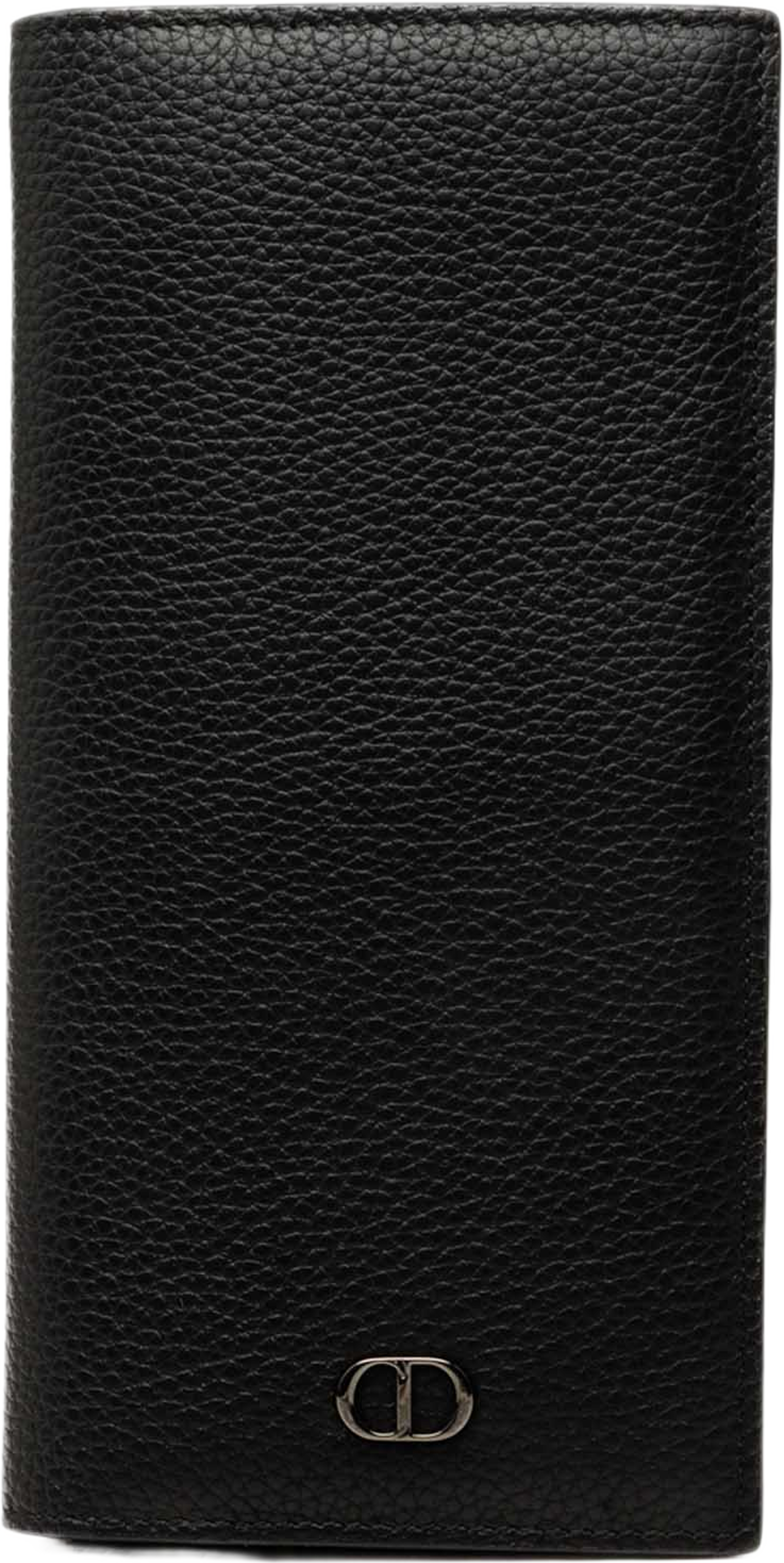 Dior Grained Calfskin Cd Icon Long Bifold Wallet, från Luxclusif, i färgen svart. Klicka för att öppna bilden i stort format