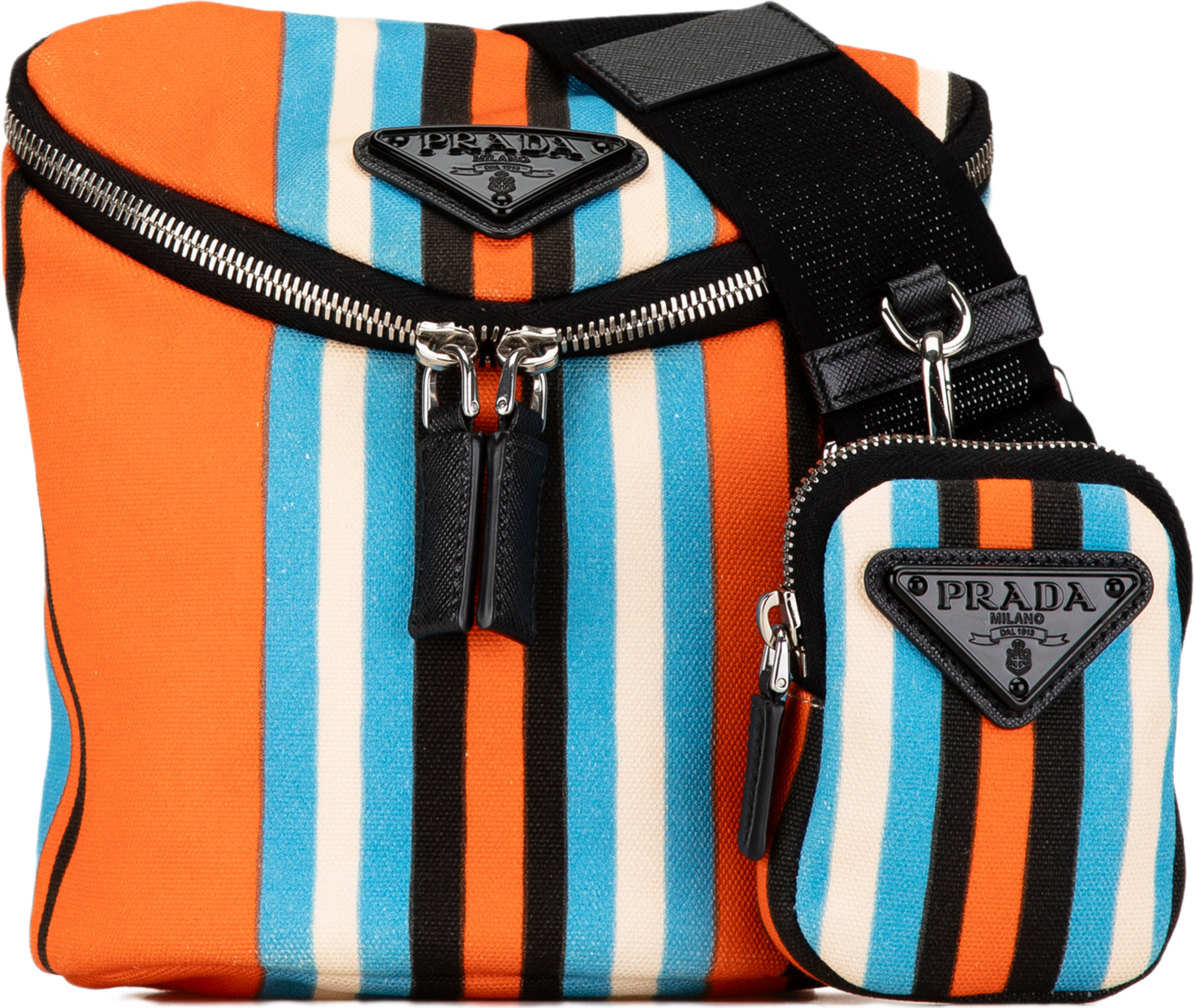 Prada Canapa Baiadera Crossbody Bag