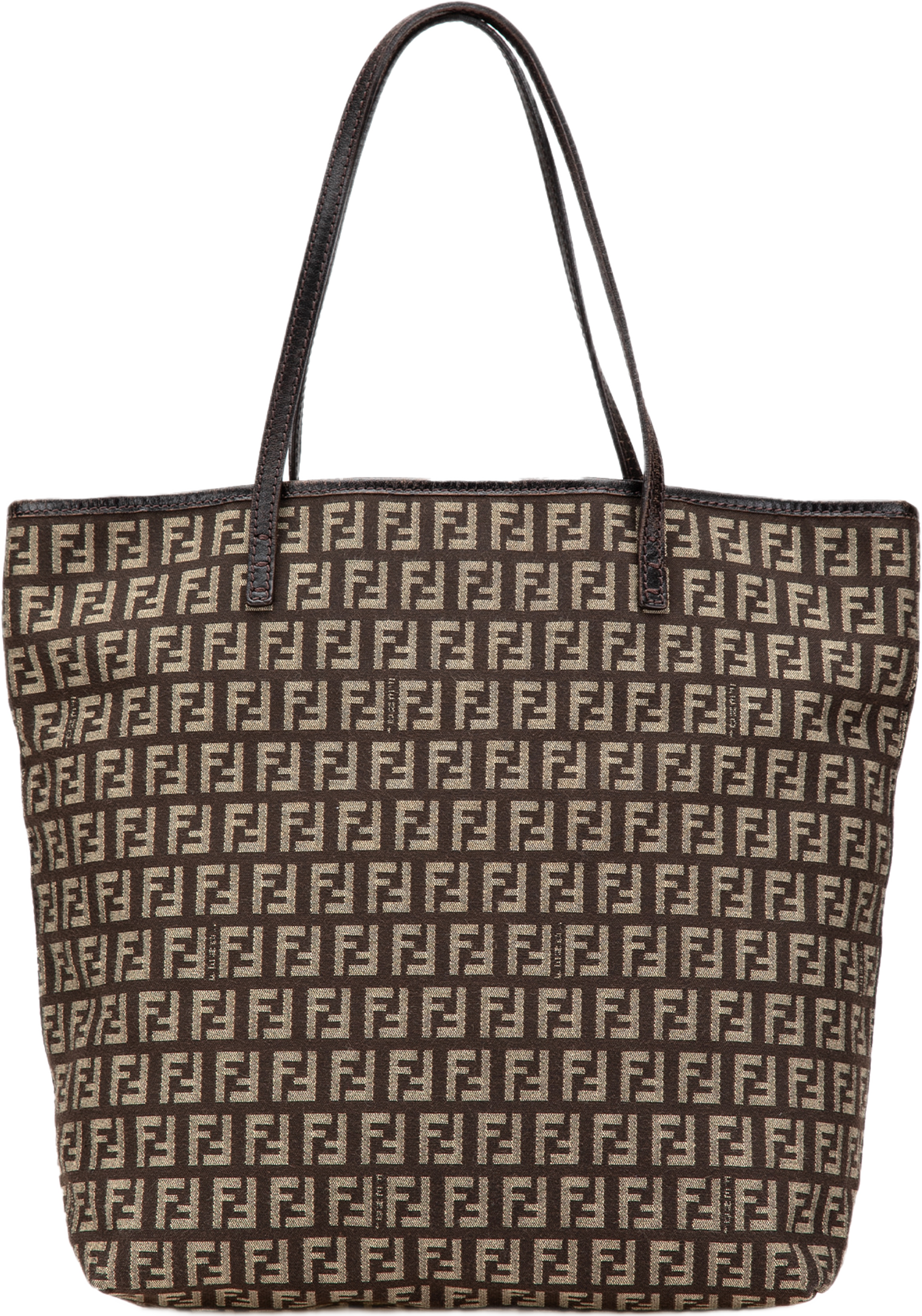 Fendi Zucchino Canvas Tote, från Luxclusif, i färgen brun. Klicka för att öppna bilden i stort format