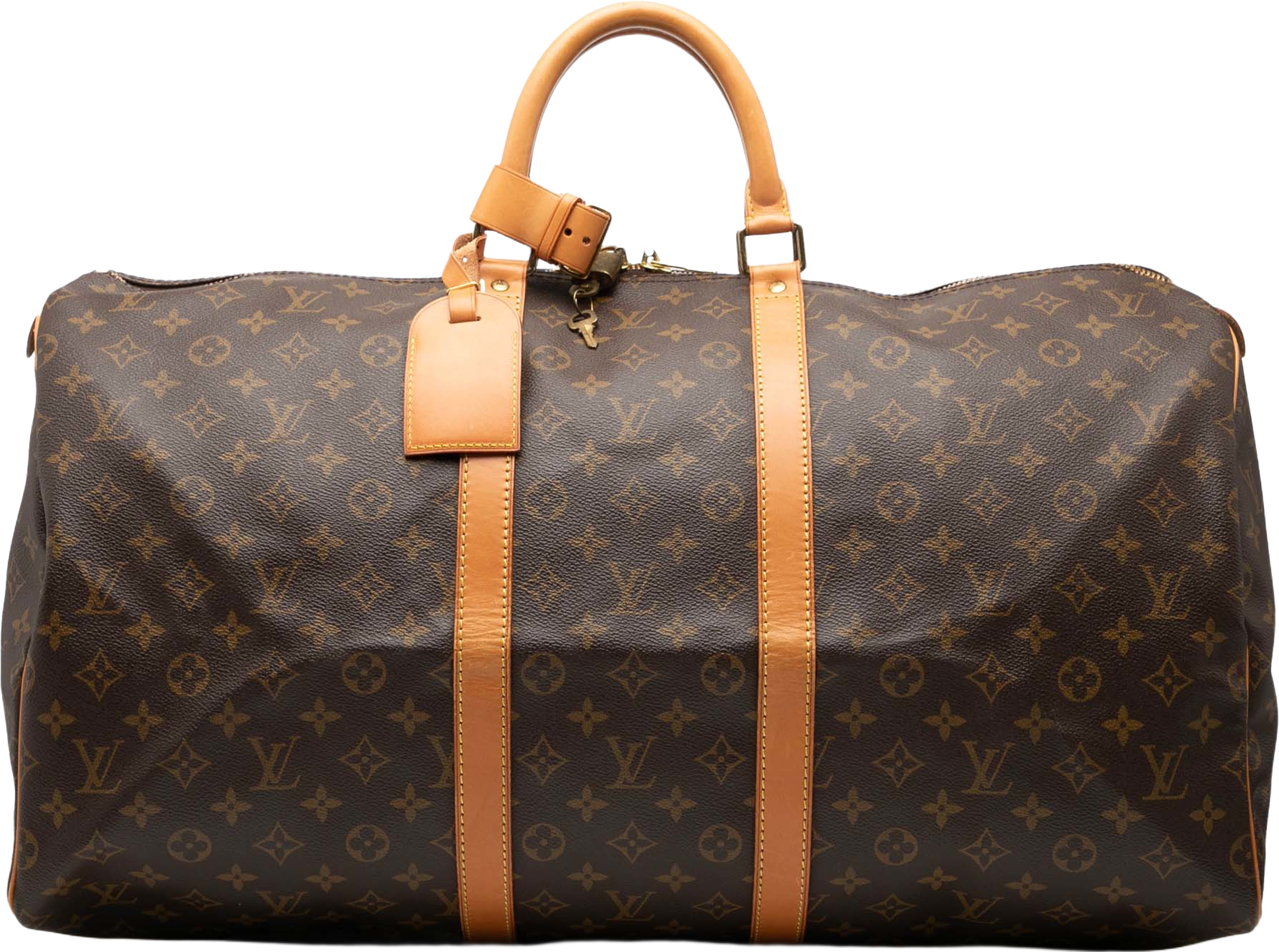 Louis Vuitton Monogram Keepall 55, från Luxclusif, i färgen brown. Klicka för att öppna bilden i stort format